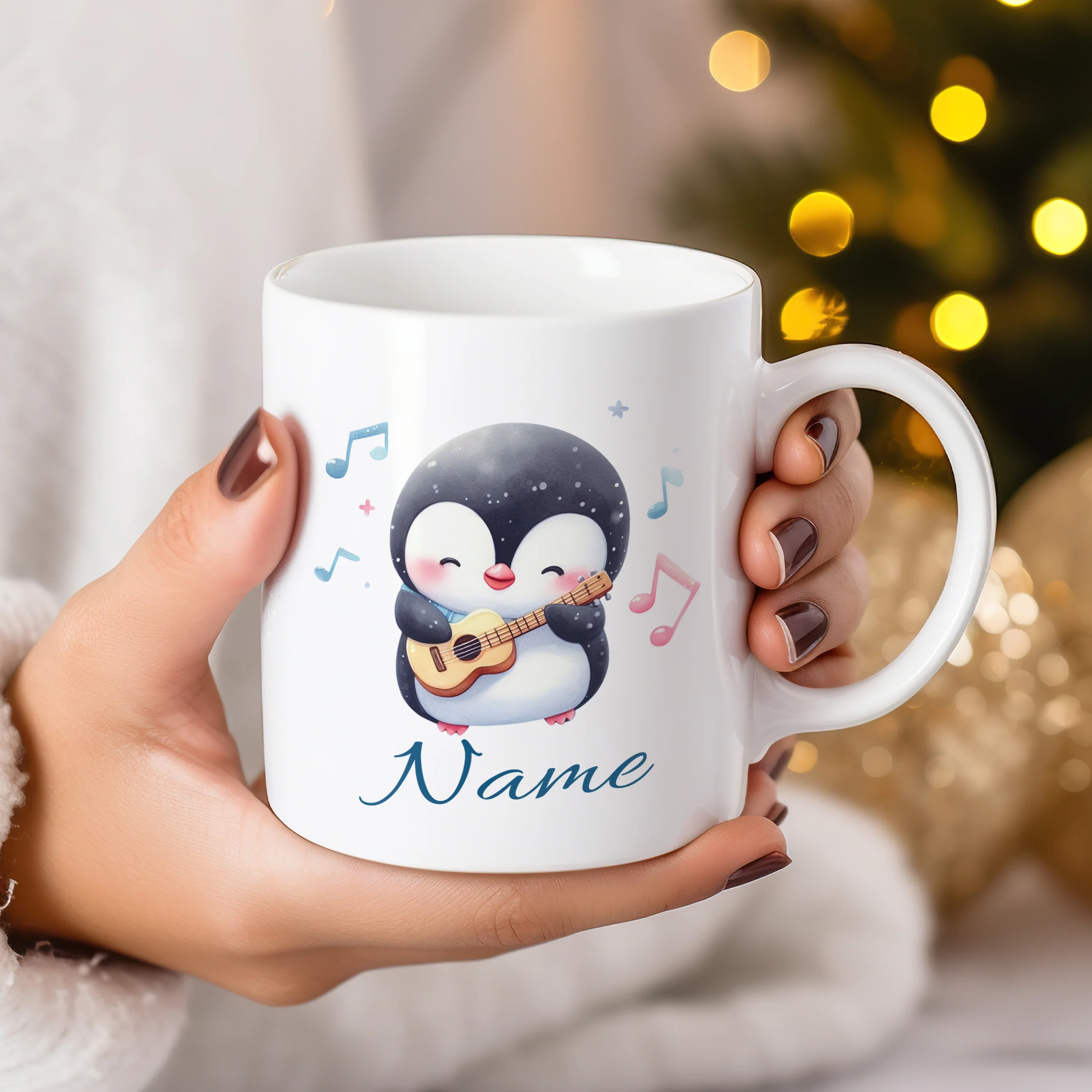 Tasse Pinguin mit Gitarre - Image 3