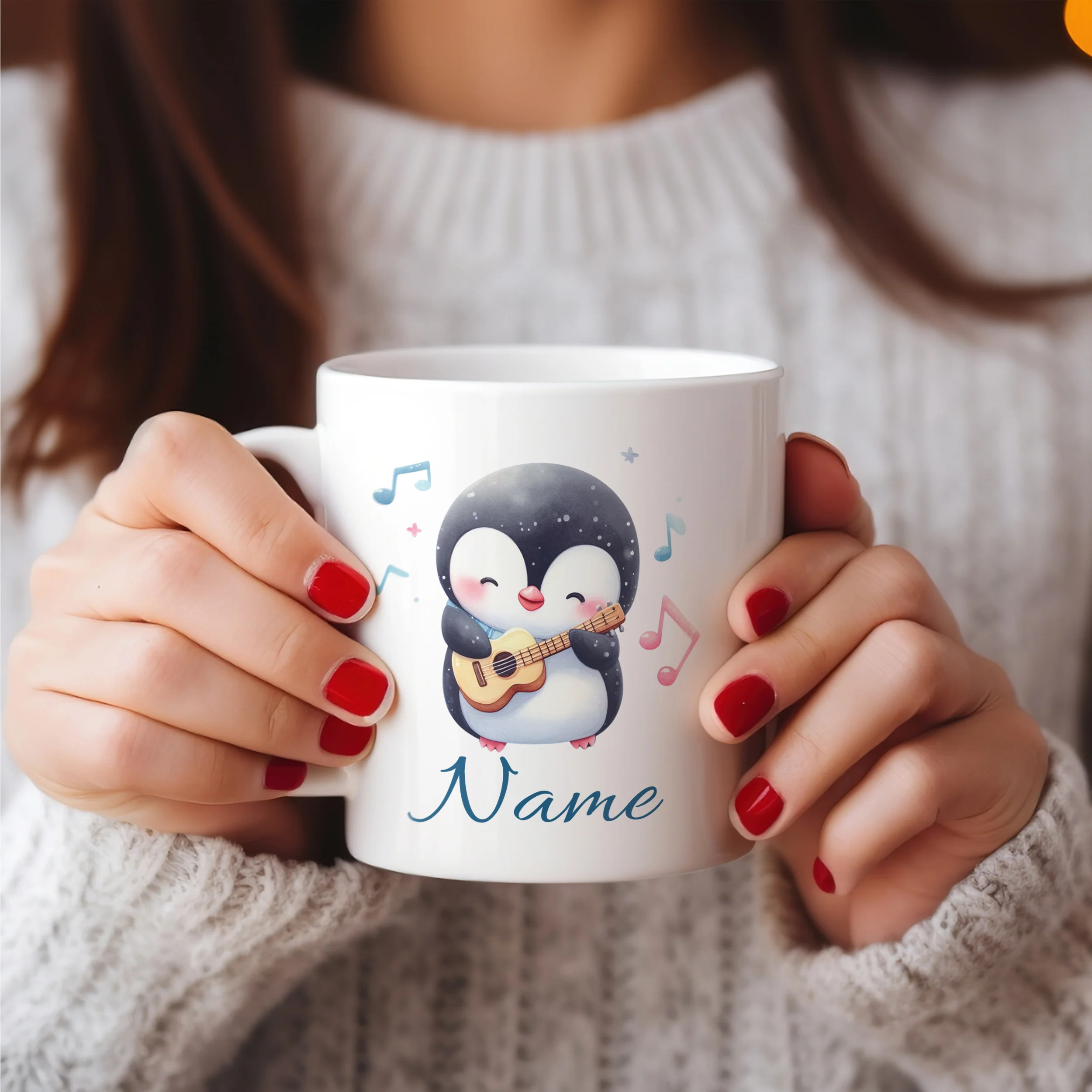 Tasse Pinguin mit Gitarre - Image 4