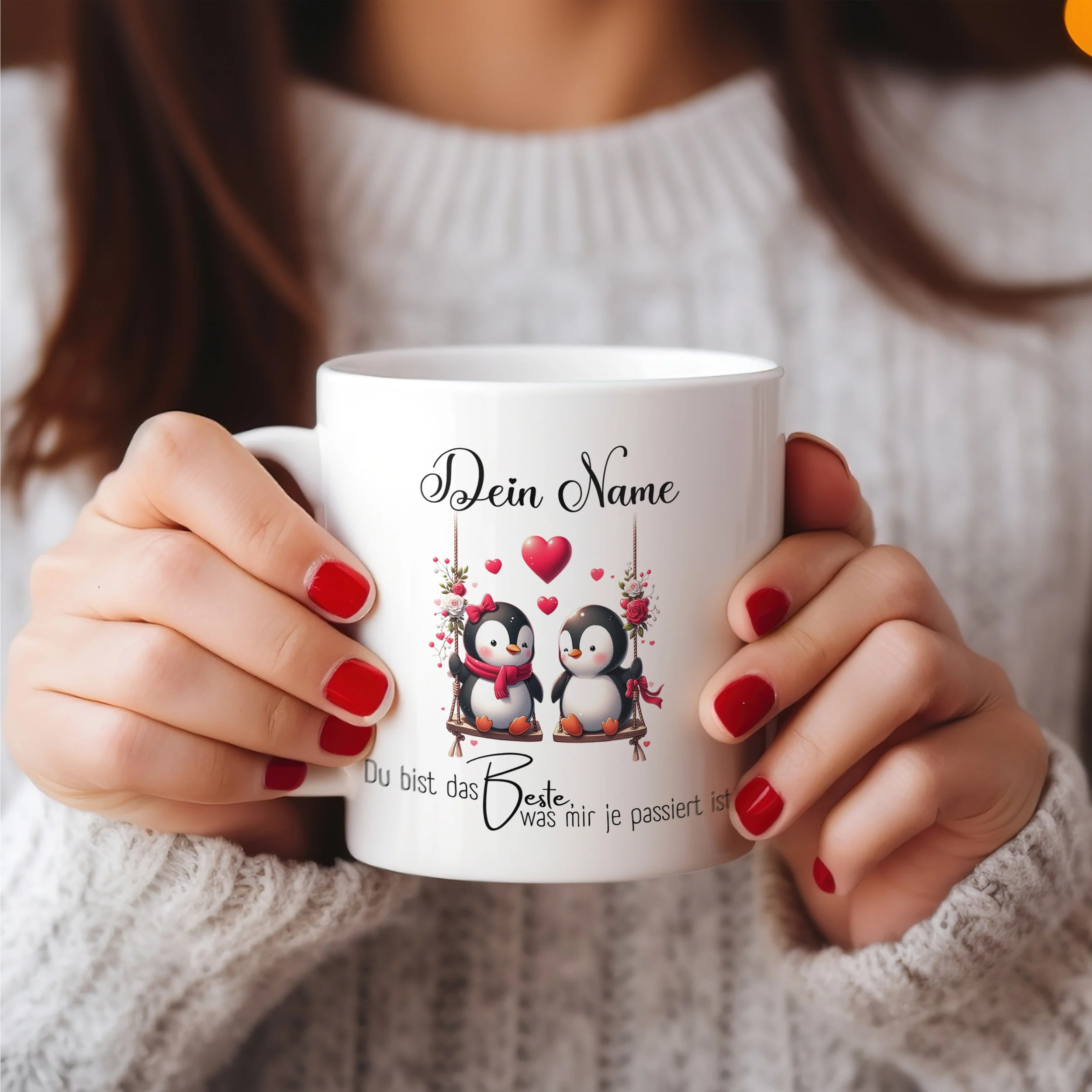 Tasse Pinguine - Süße Botschaft für Verliebte - Image 4
