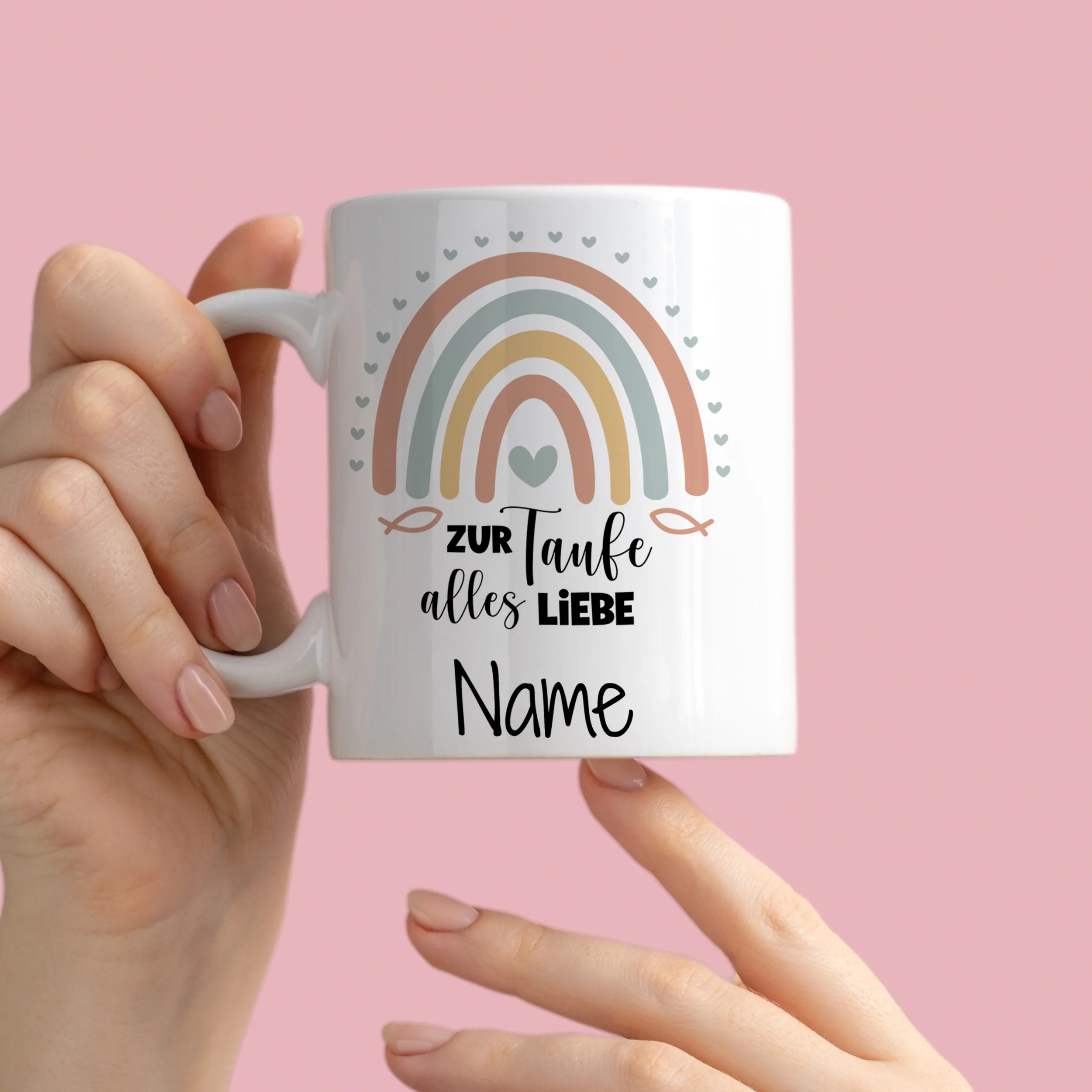 Tasse Regenbogen - Zur Taufe alles Liebe - Image 3