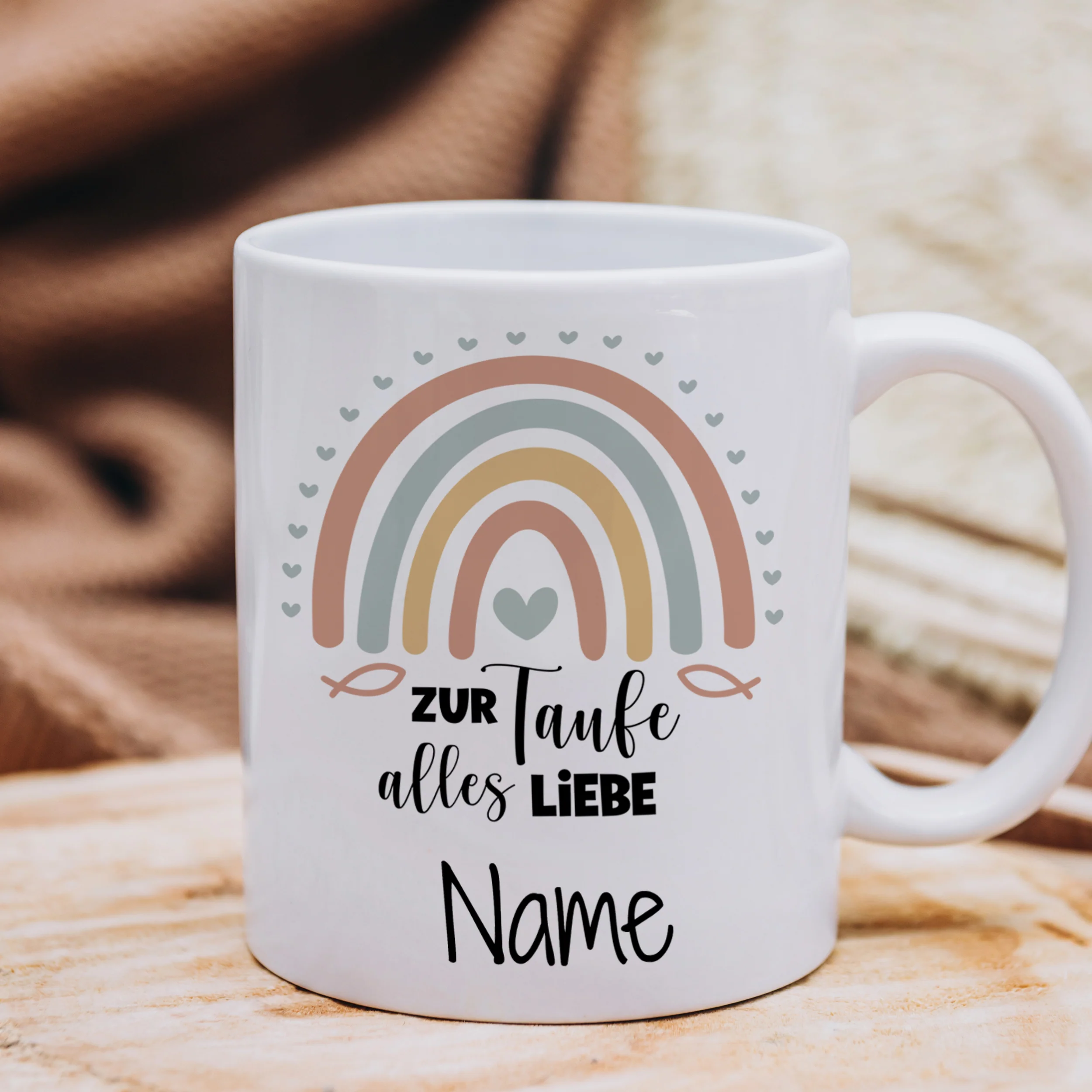 Tasse Regenbogen - Zur Taufe alles Liebe - Image 4