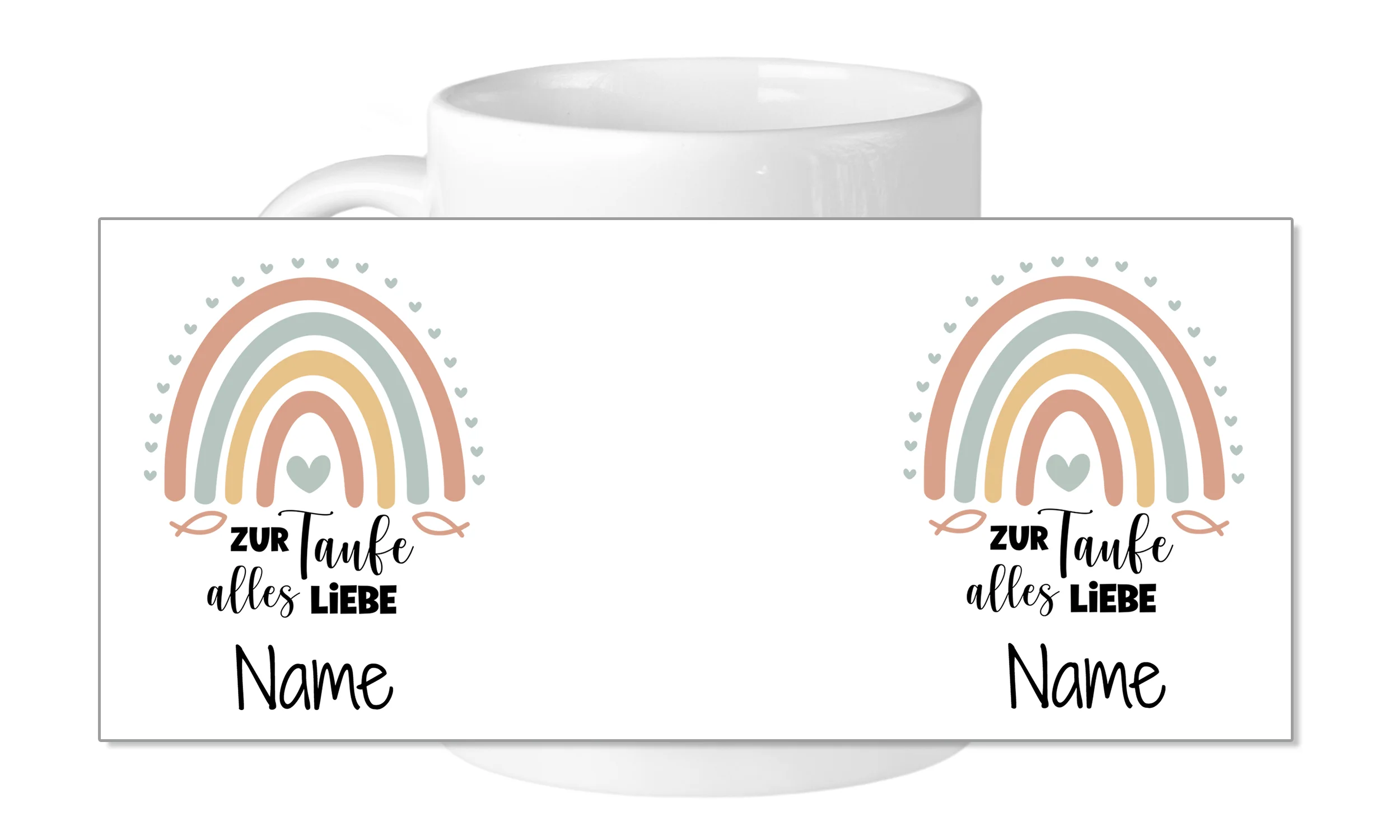 Tasse Regenbogen - Zur Taufe alles Liebe - Image 5