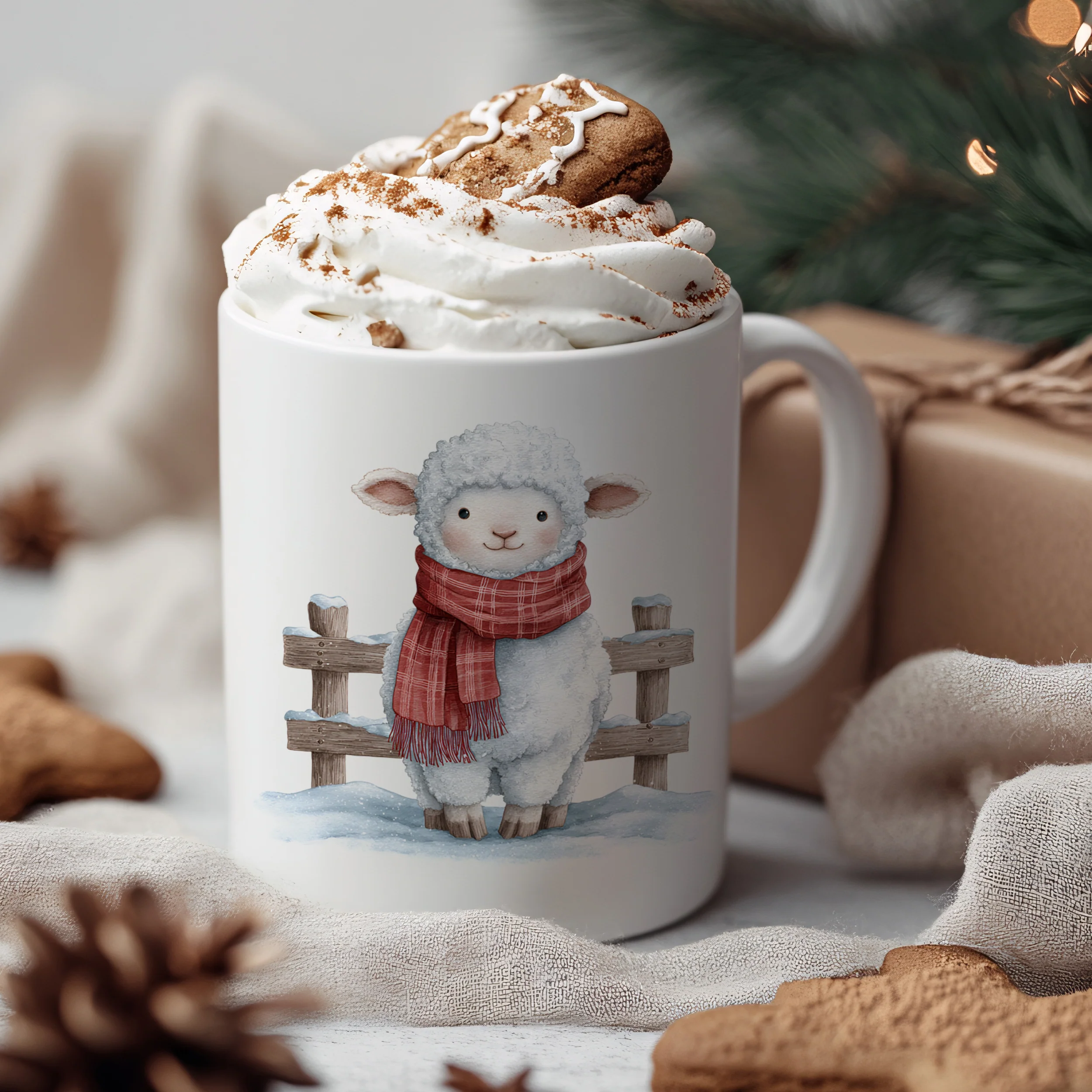 Tasse Schaf mit Schal - Image 3