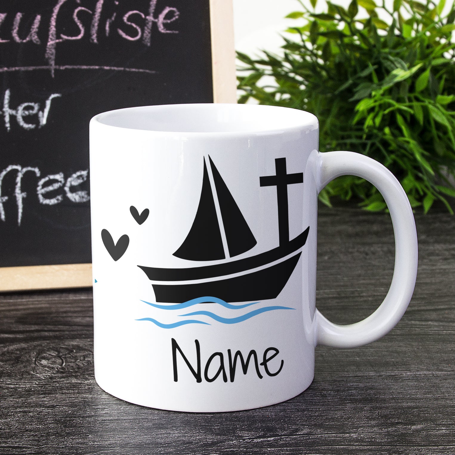 Tasse Segelboot zur Taufe - Image 2