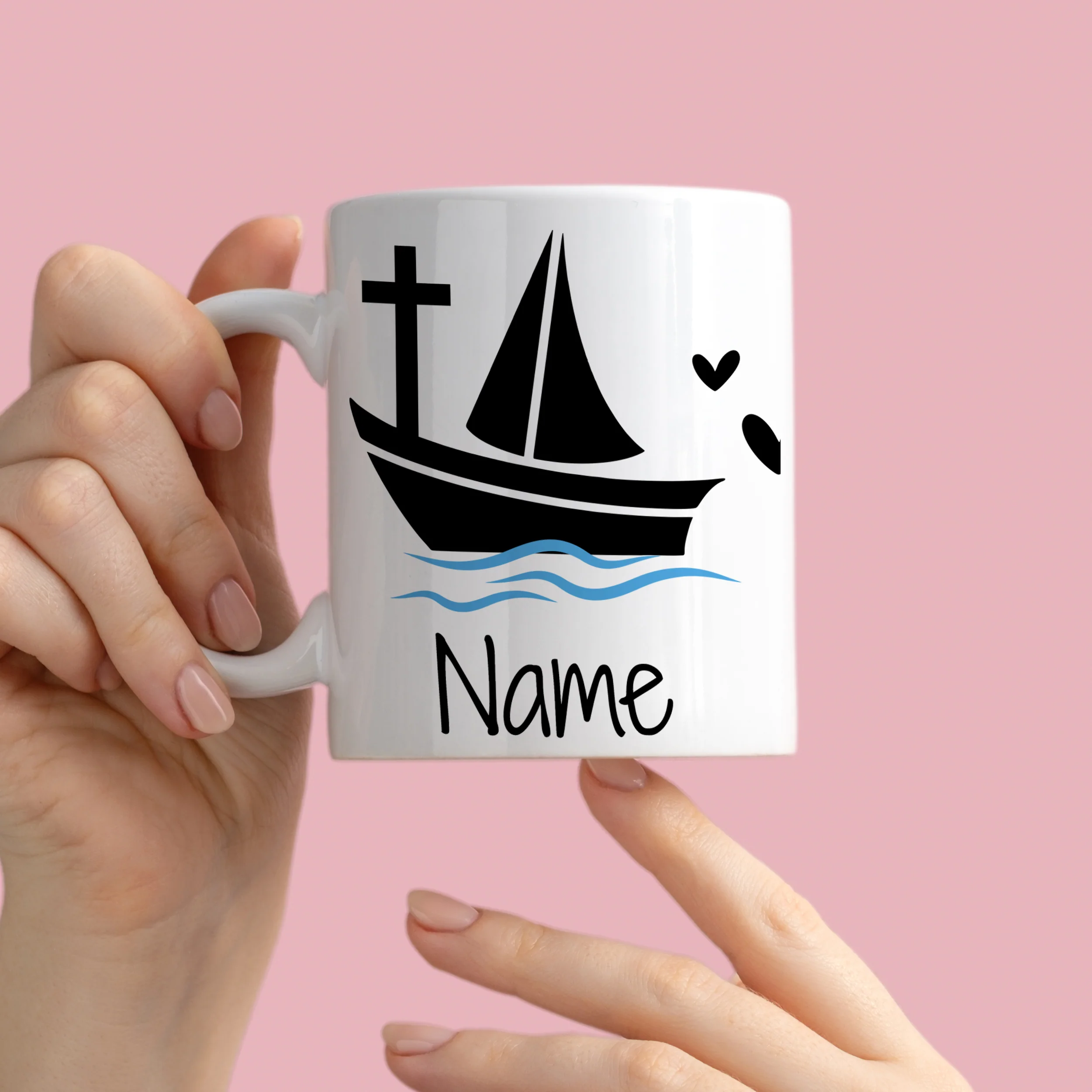 Tasse Segelboot zur Taufe - Image 3