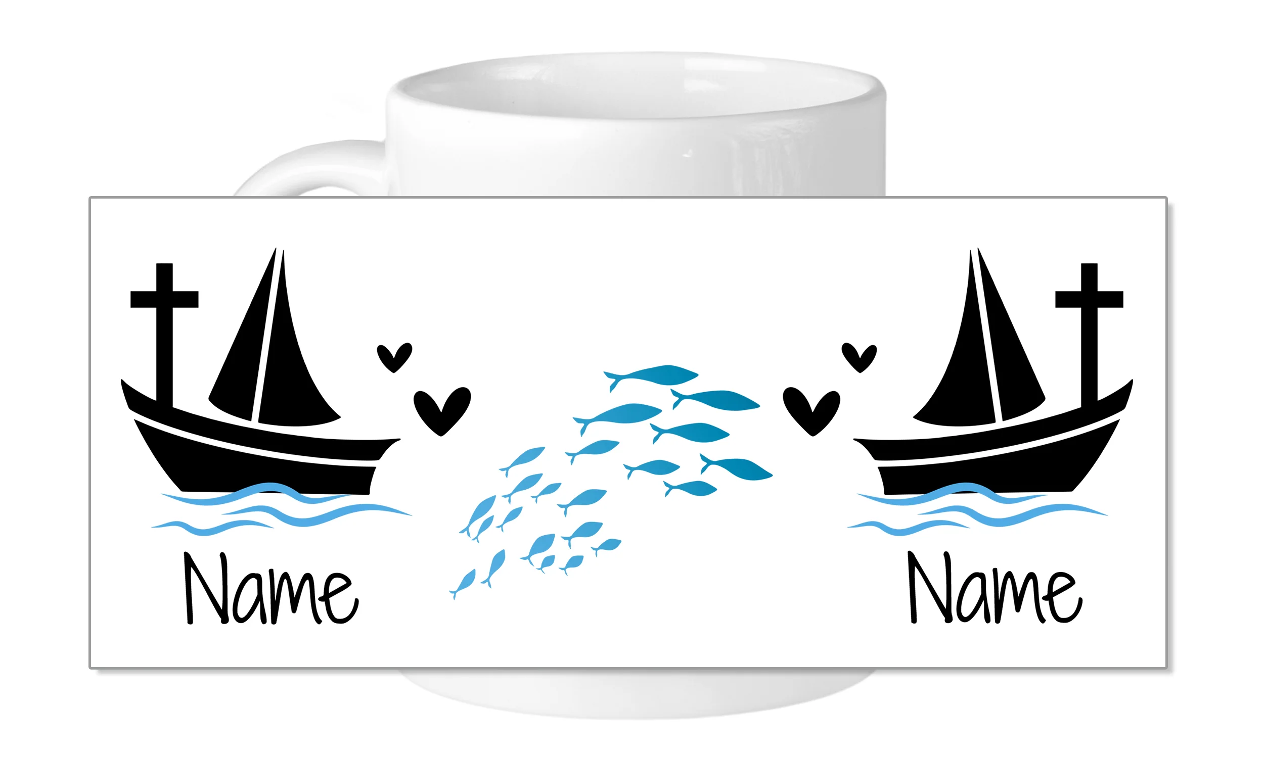 Tasse Segelboot zur Taufe - Image 5