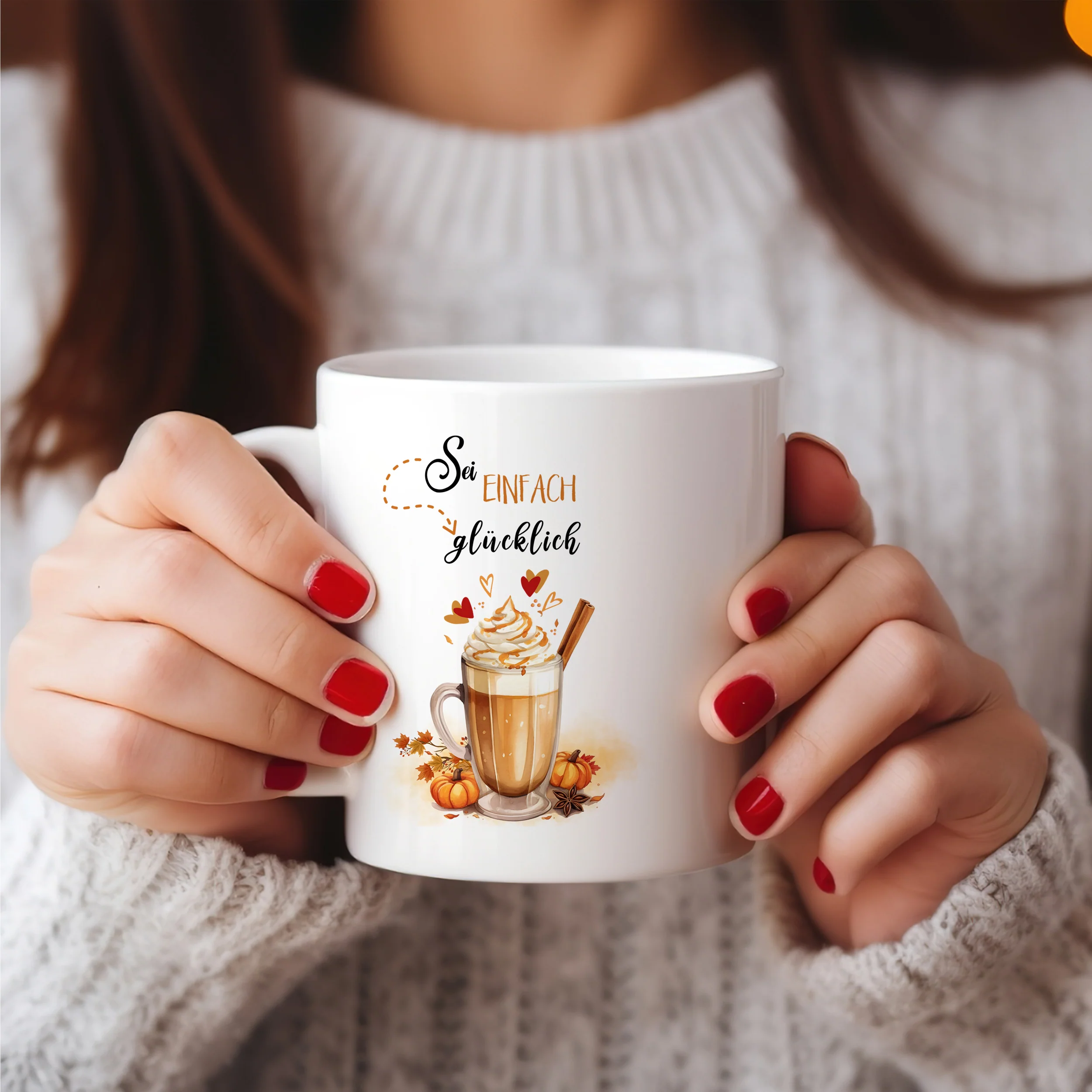 Tasse Spruch "Sei einfach glücklich" - Image 2