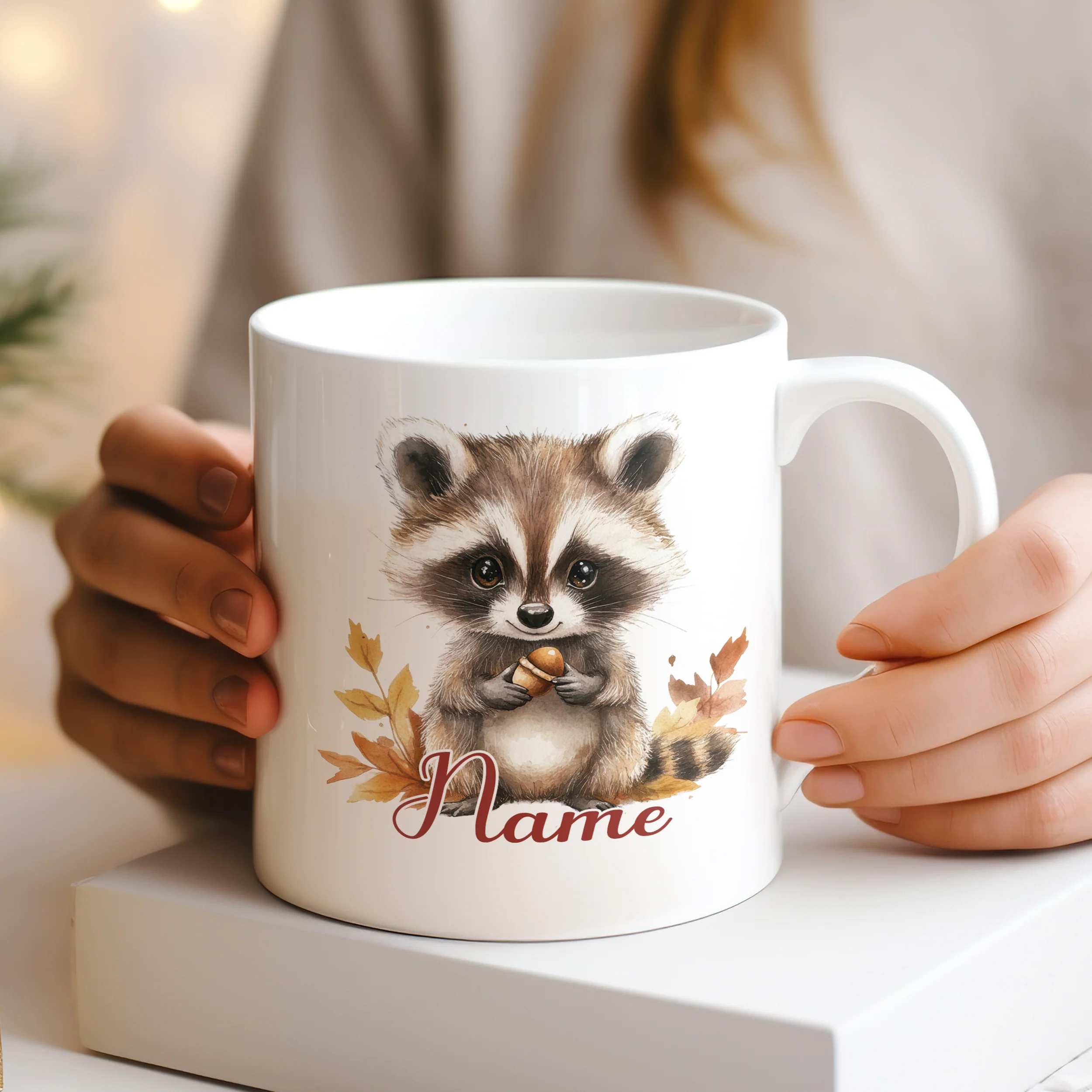 Tasse Waschbär im Herbst - Image 3