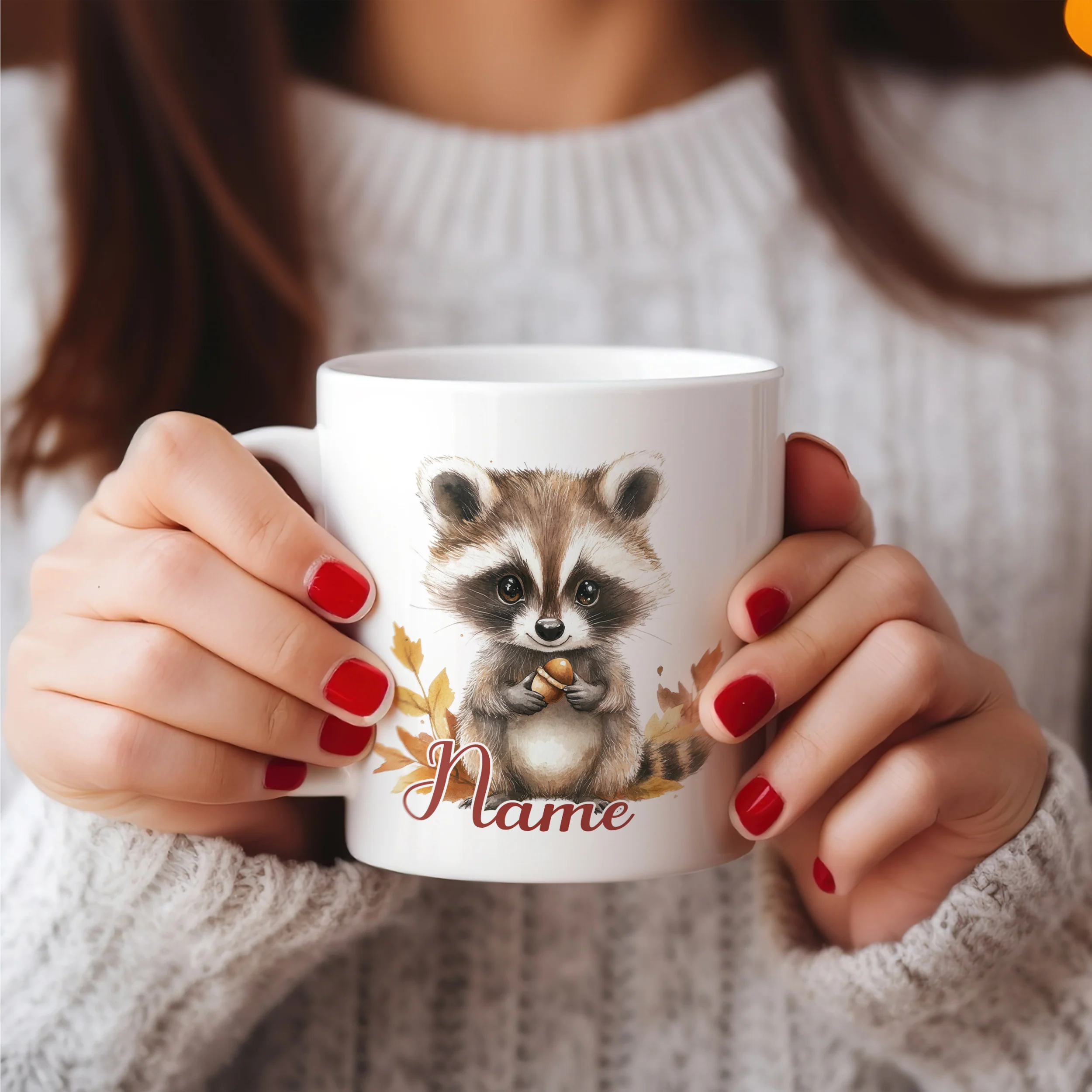 Tasse Waschbär im Herbst - Image 4