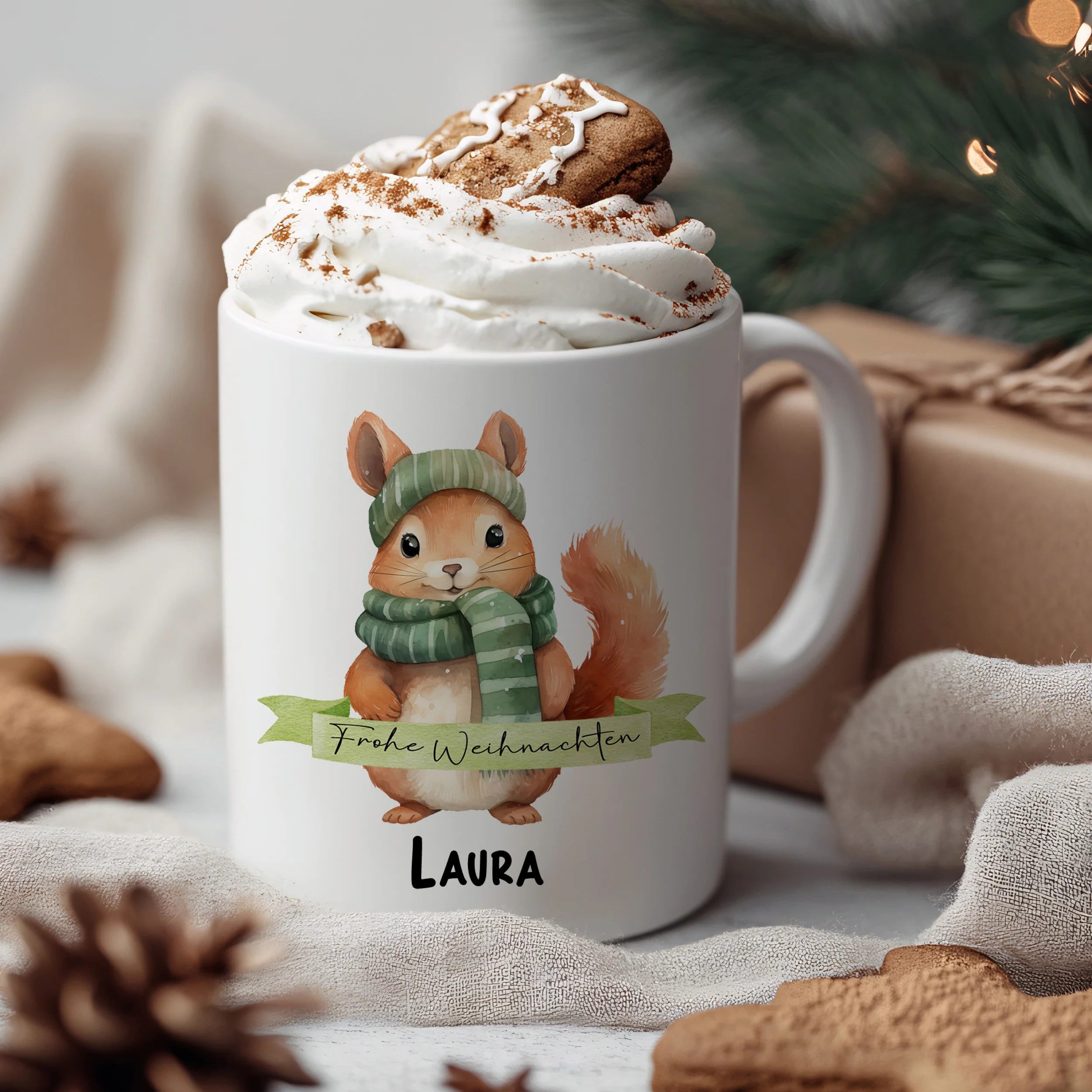 Tasse Weihnachts-Eichhörnchen - Image 3