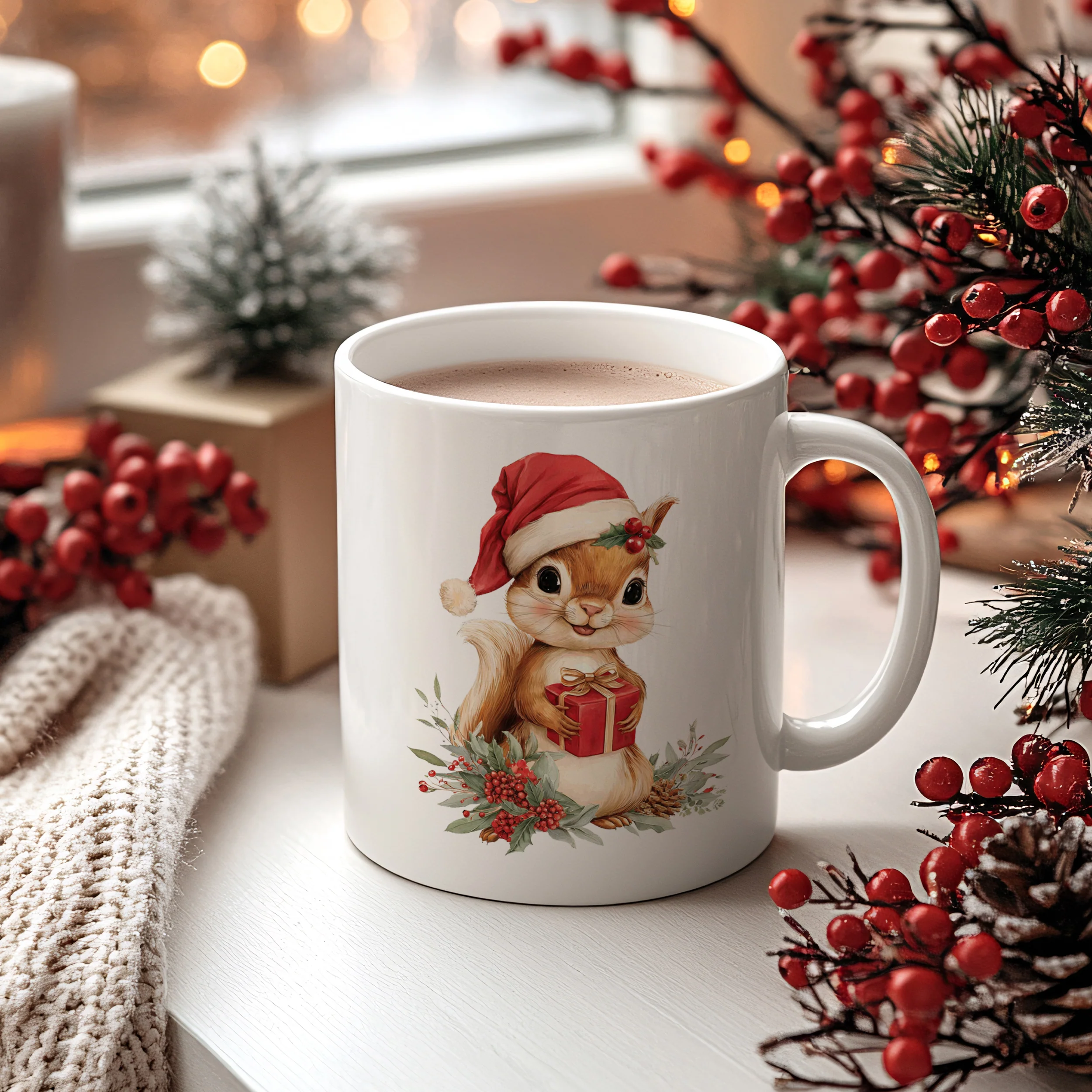Tasse Weihnachts-Eichhörnchen - Image 2