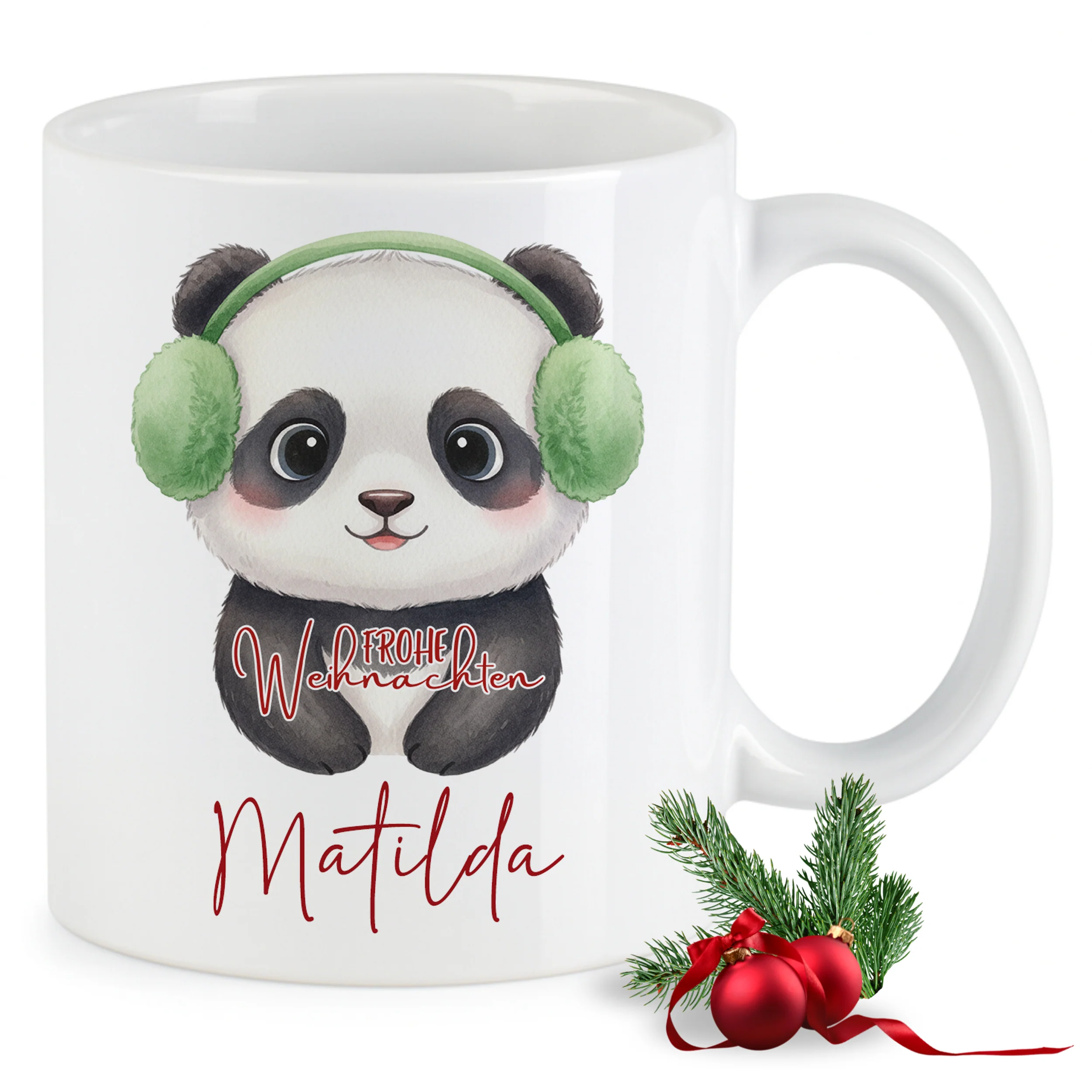 Tasse Weihnachts-Panda