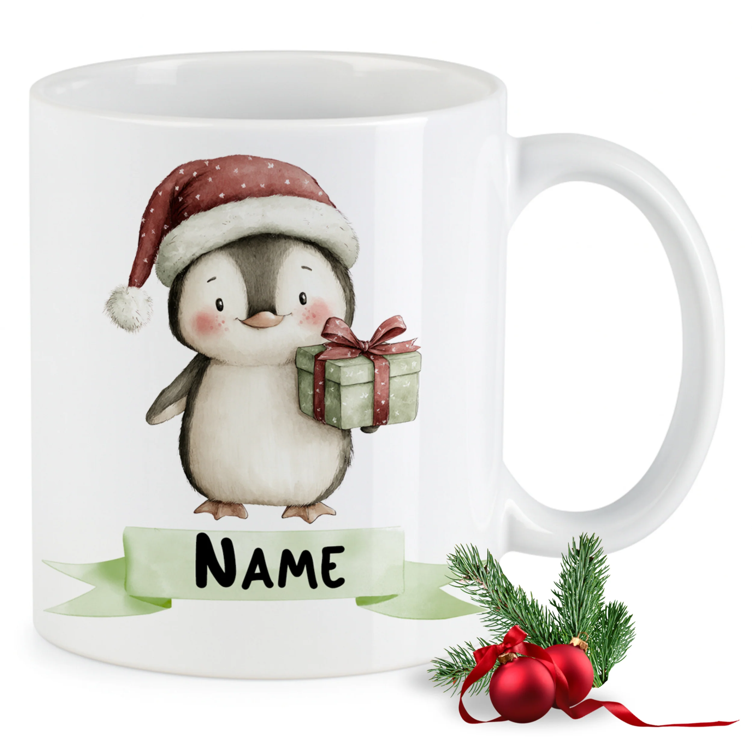 Tasse Weihnachts-Pinguin