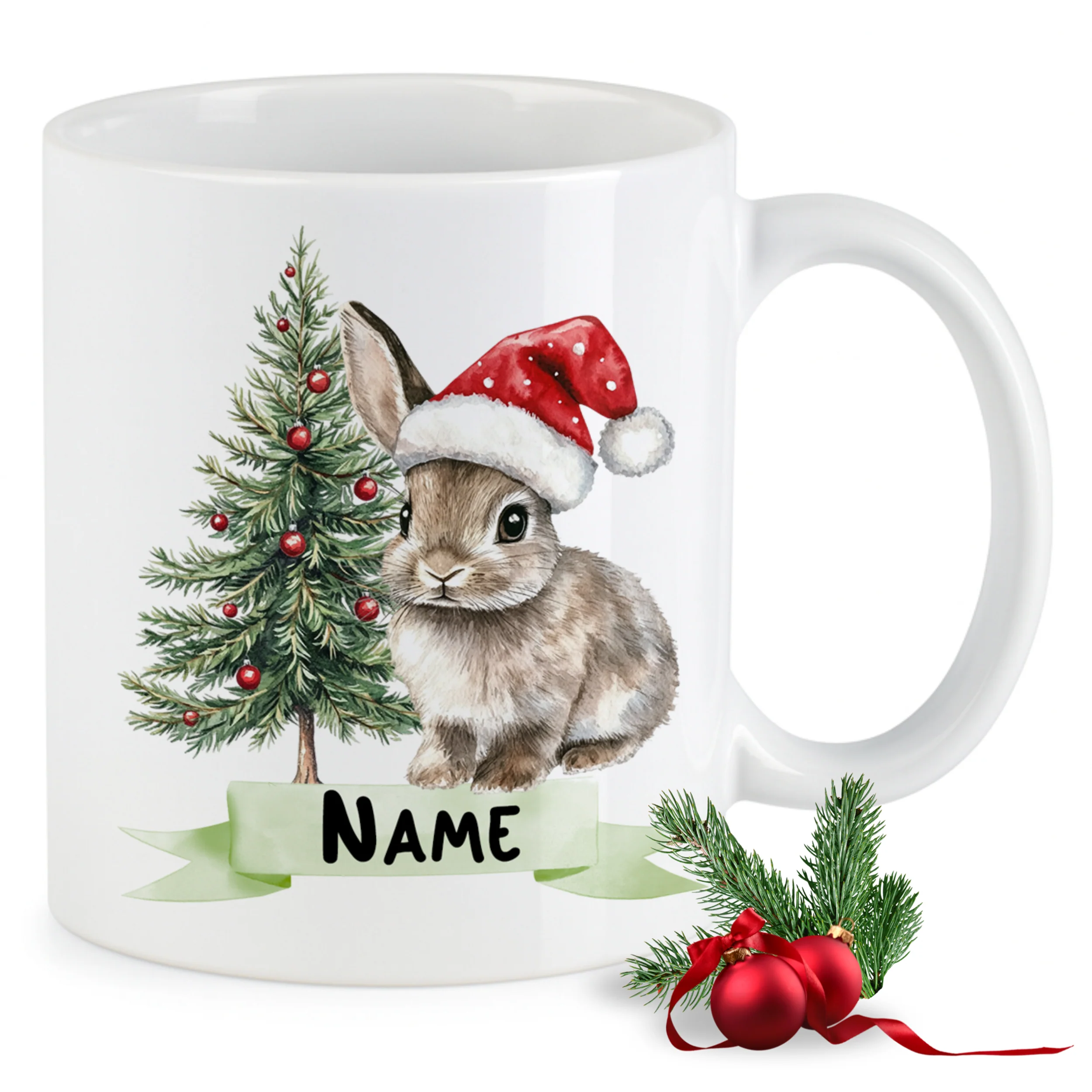 Tasse Weihnachtskaninchen