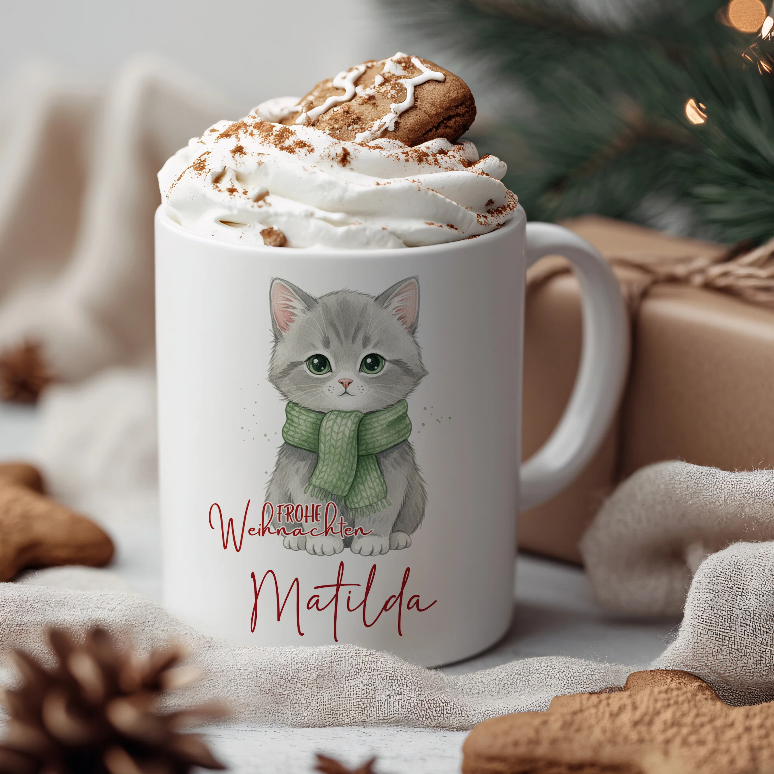 Tasse Weihnachtskatze - Image 3
