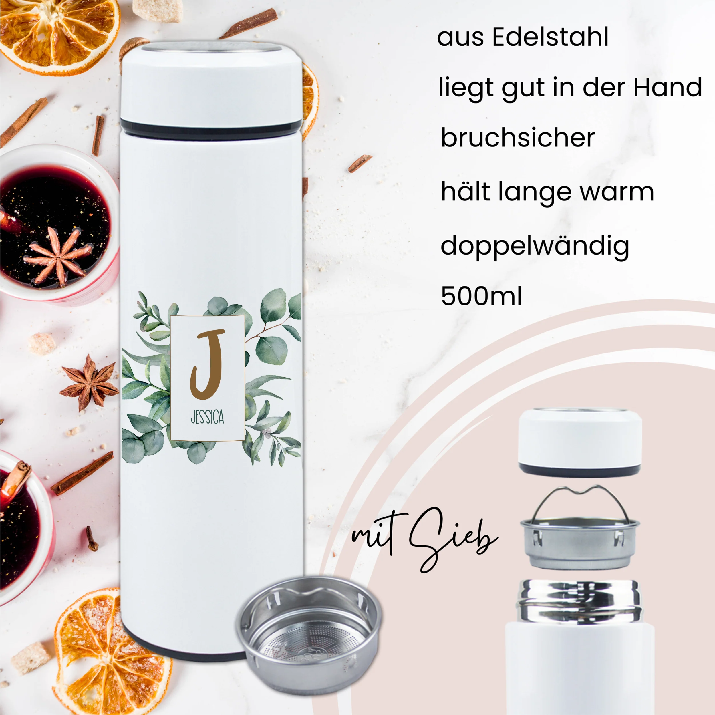 Tee Thermobecher mit personalisierbarem Design - Image 3