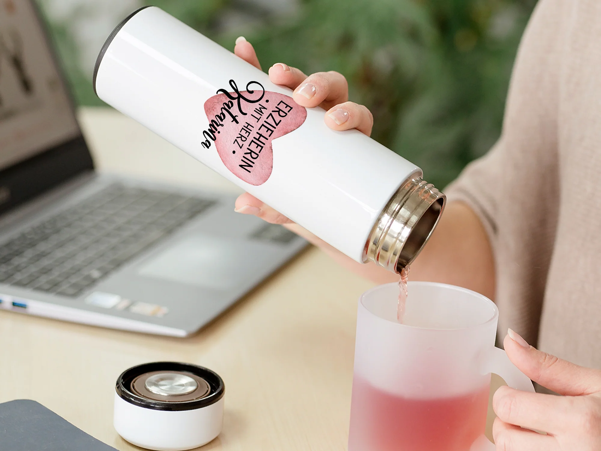 Tee Thermoflasche mit Herz - Für heiße Teemomente - Image 3