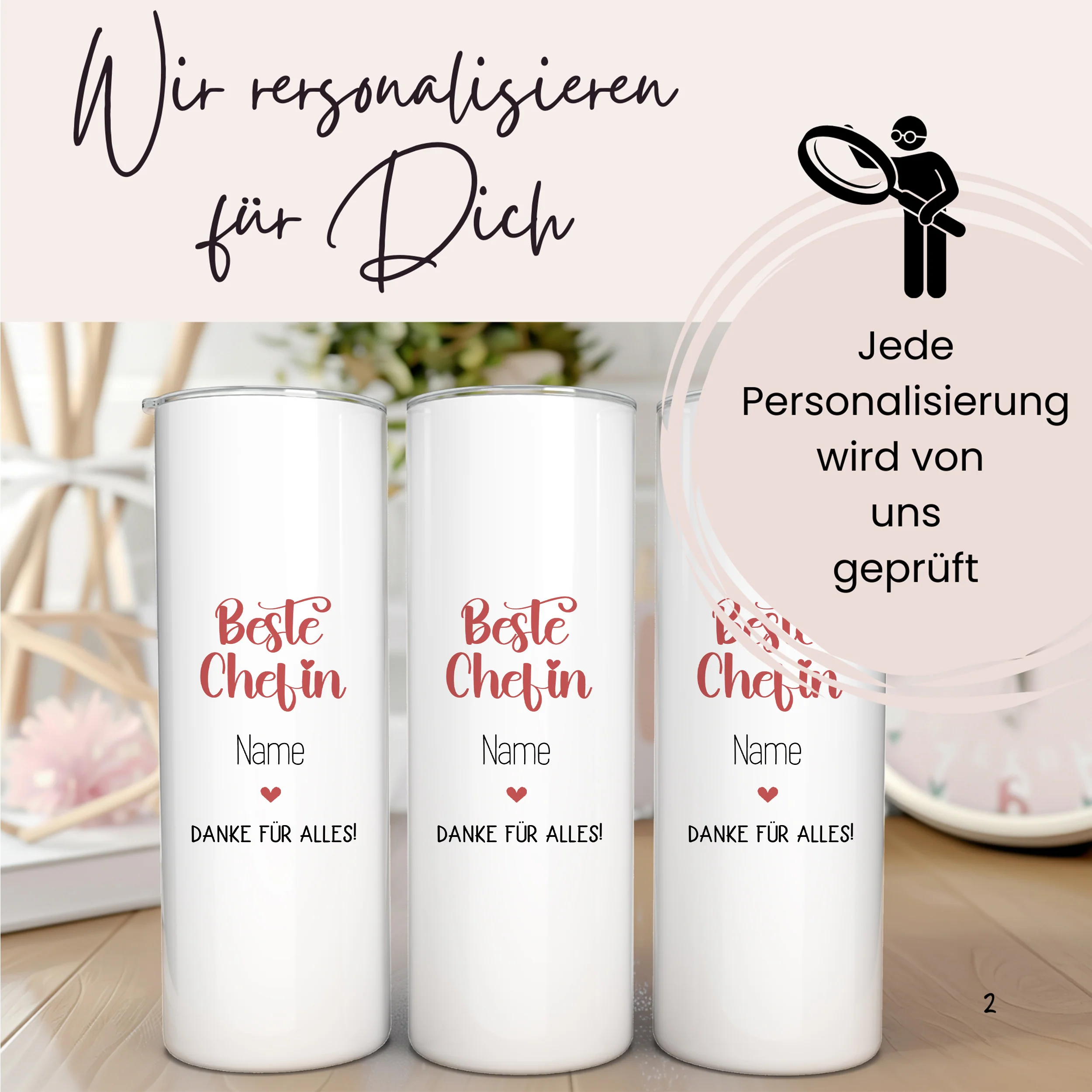 Thermobecher Beste Chefin - Wertschätzung für die Chefin - Image 2