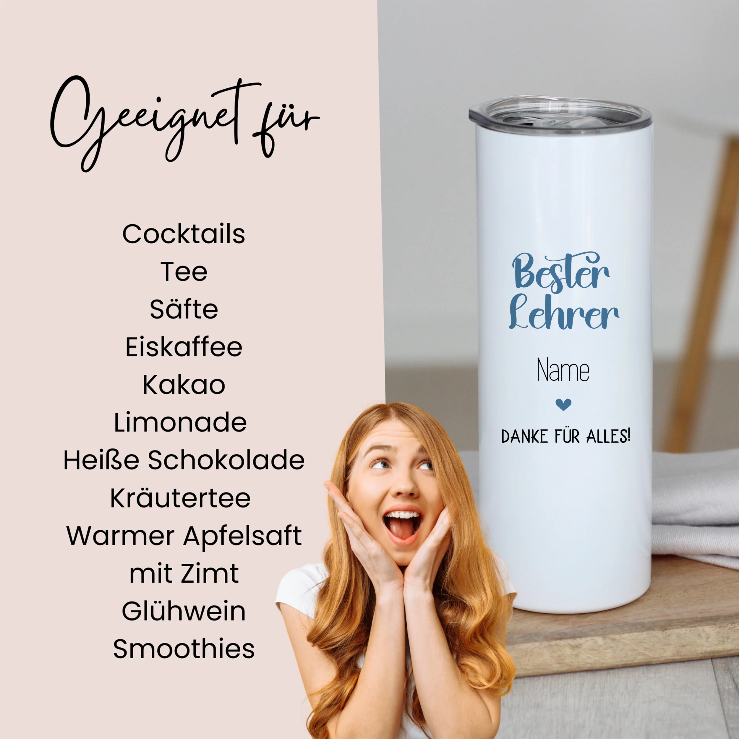 Thermobecher Bester Lehrer - Danke für alles! - Image 3