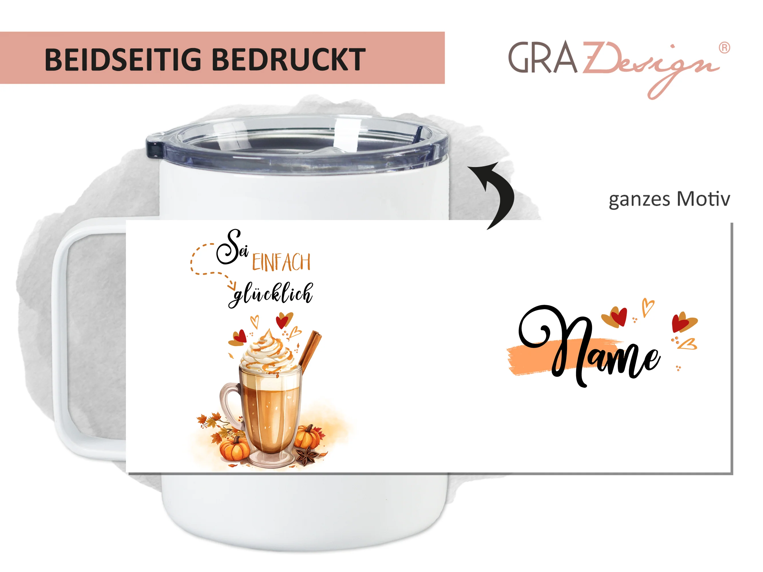 Thermobecher Glücklich - Für genussvolle Momente - Image 2