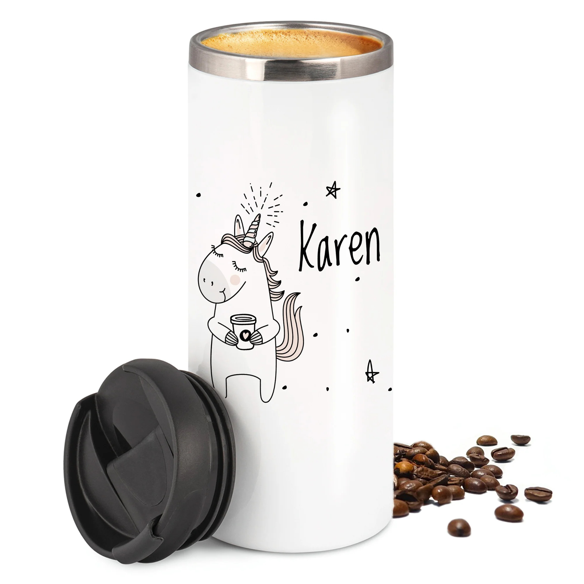 Kaffeebecher Wunschname Einhorn