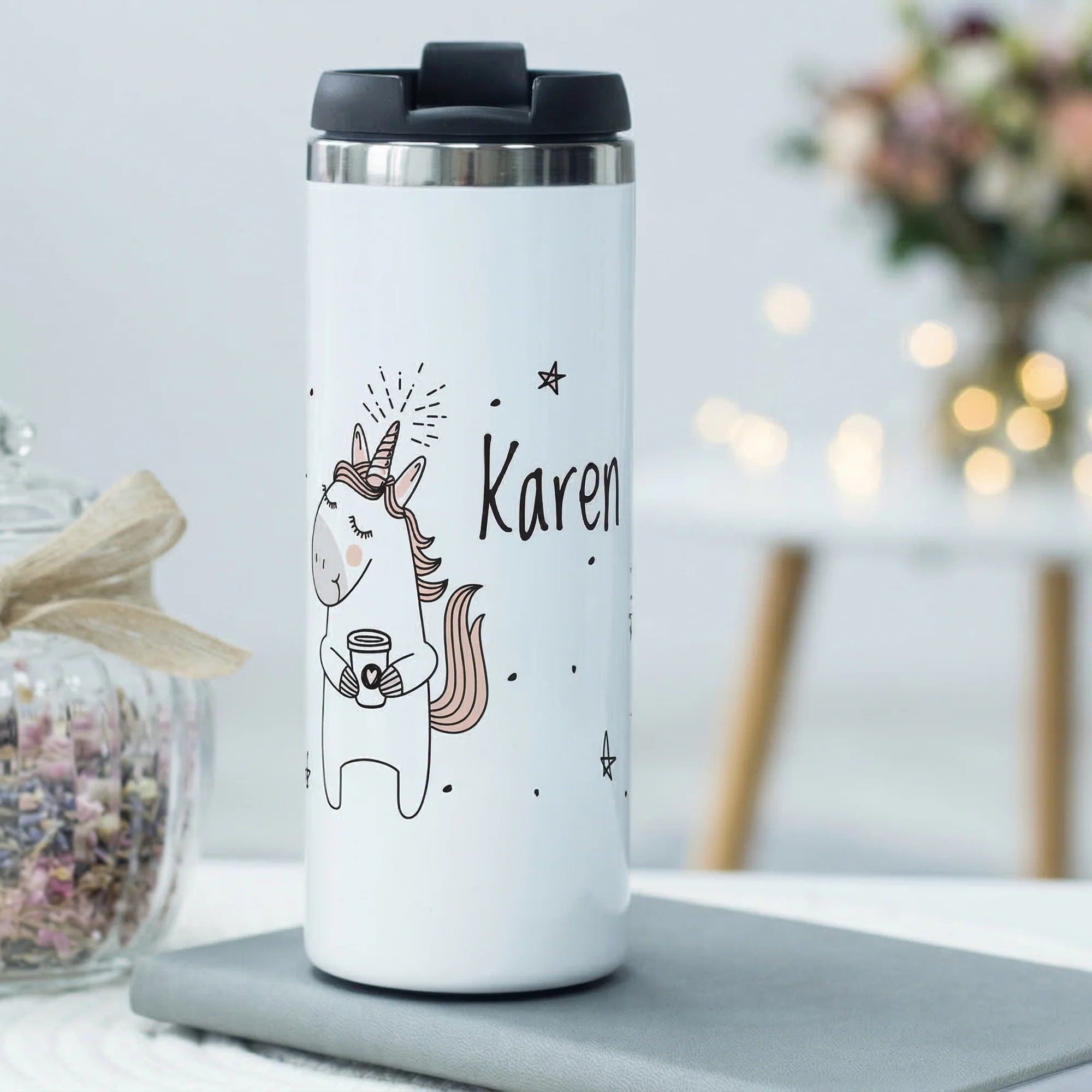 Kaffeebecher Wunschname Einhorn - Image 2