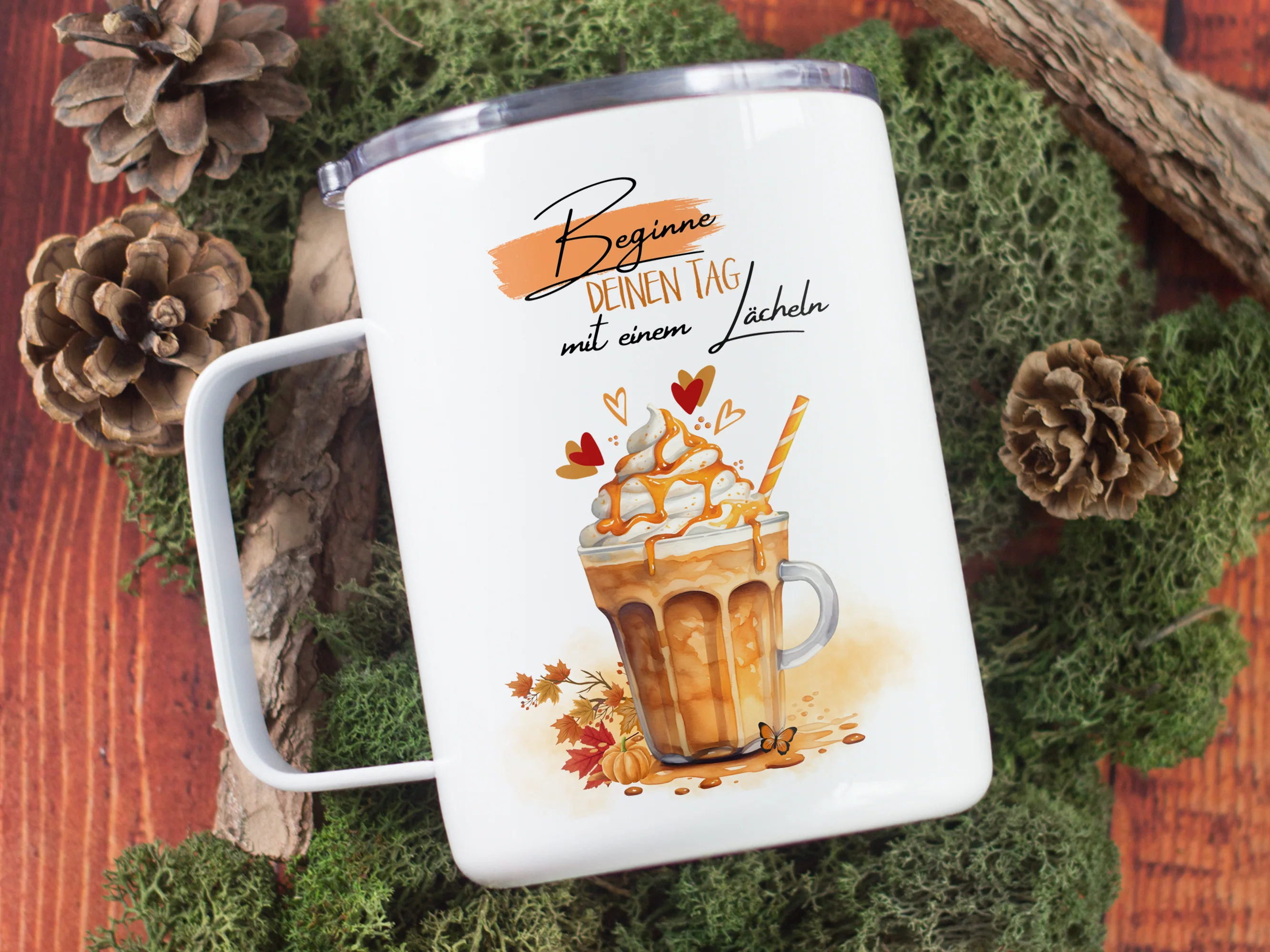 Thermobecher mit Kaffeegeschmack - Beginne deinen Tag mit einem Lächeln - Image 6
