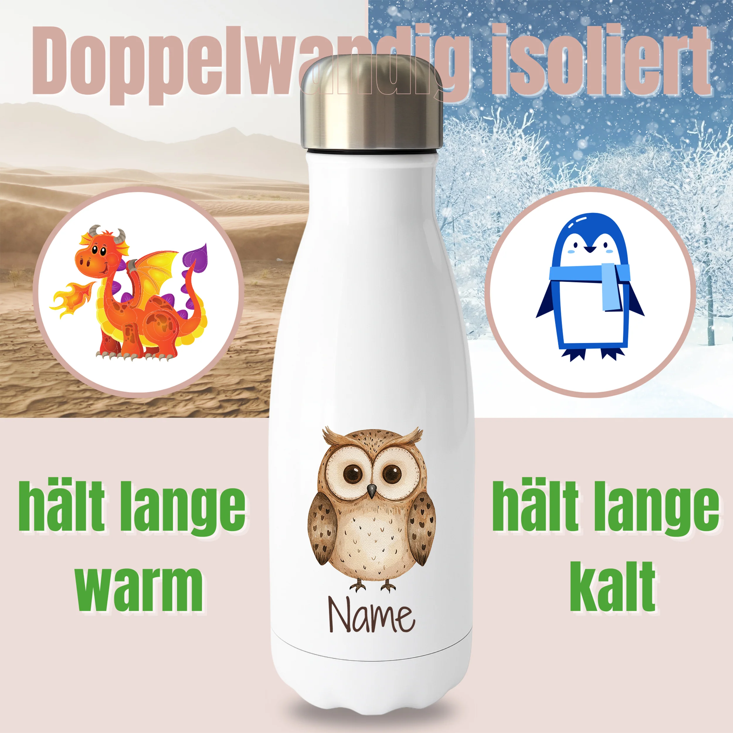 Thermoflasche Eule - Image 2