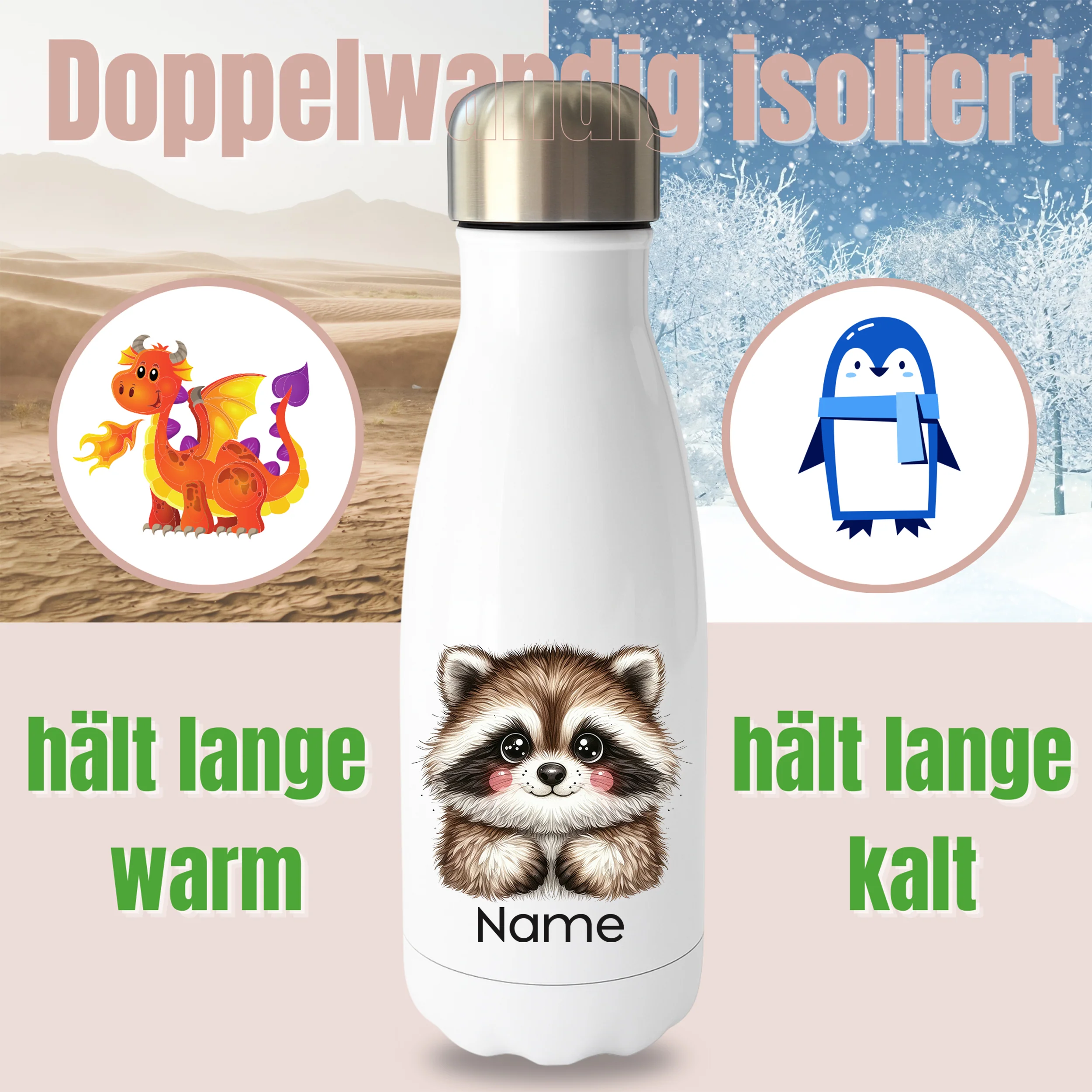 Thermoflasche Waschbär - Image 2