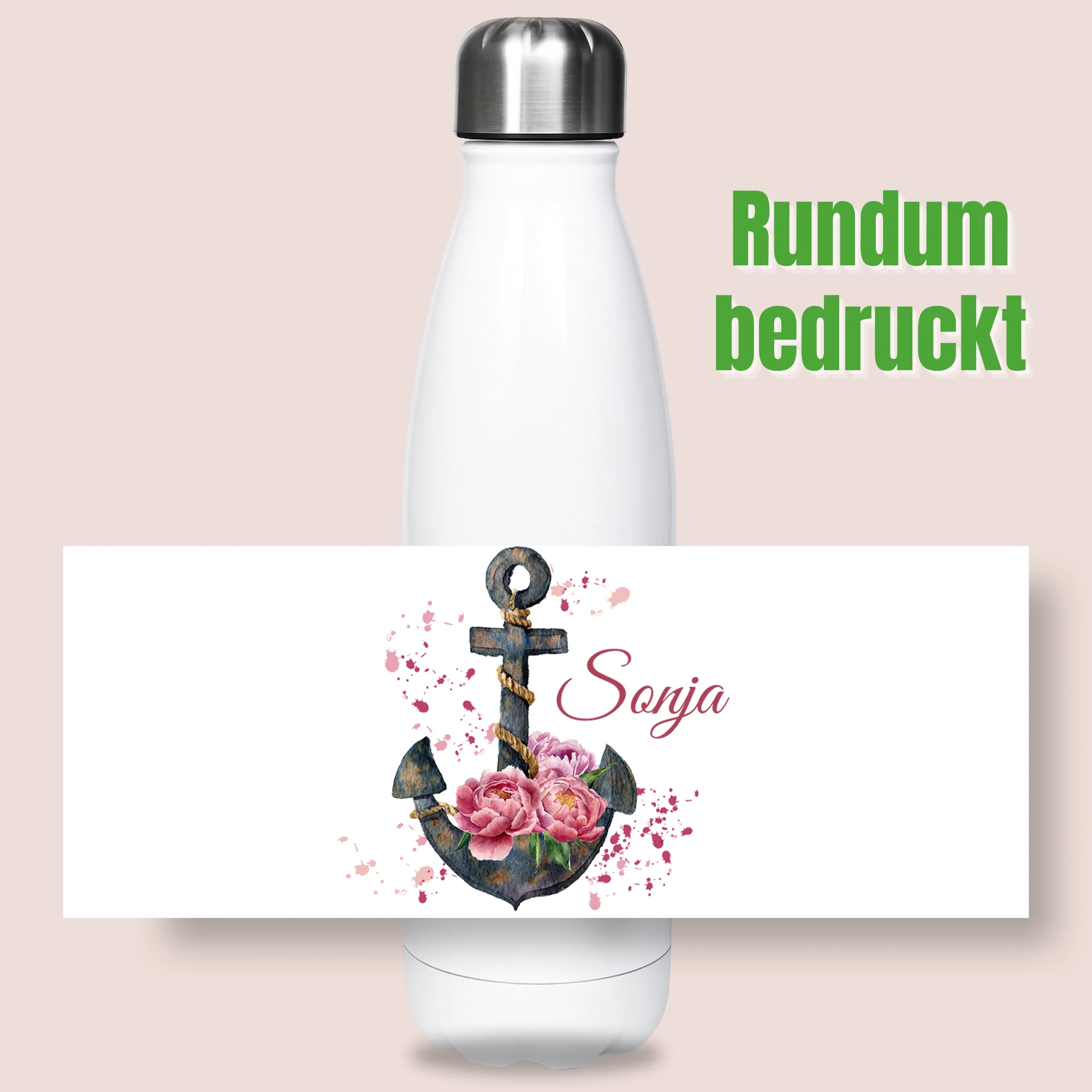 Thermosflasche Anker mit Blumen - Image 2
