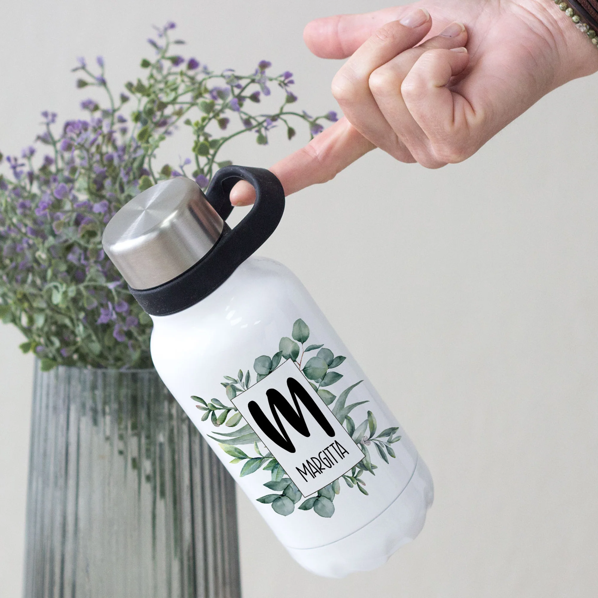 Thermosflasche Eukalyptus-Motiv - Image 2