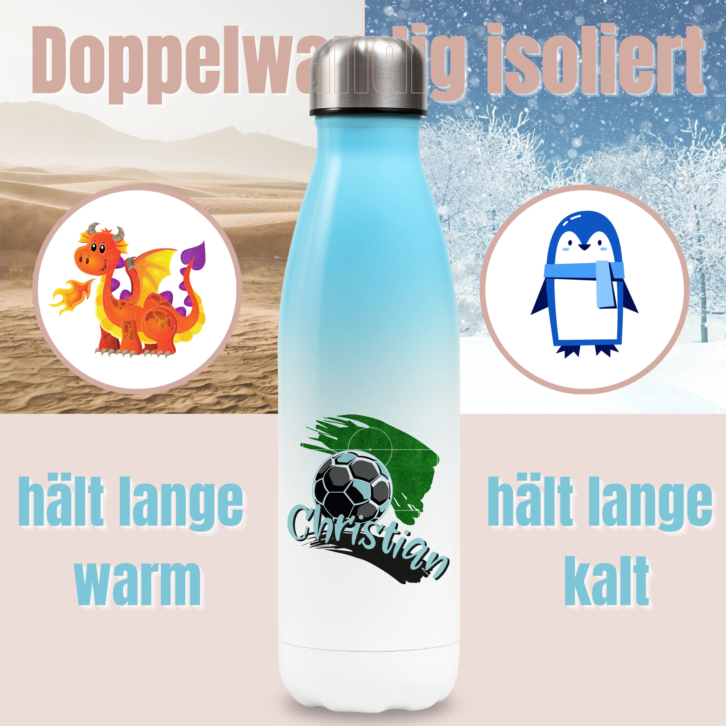 Thermosflasche Fußball - Image 3