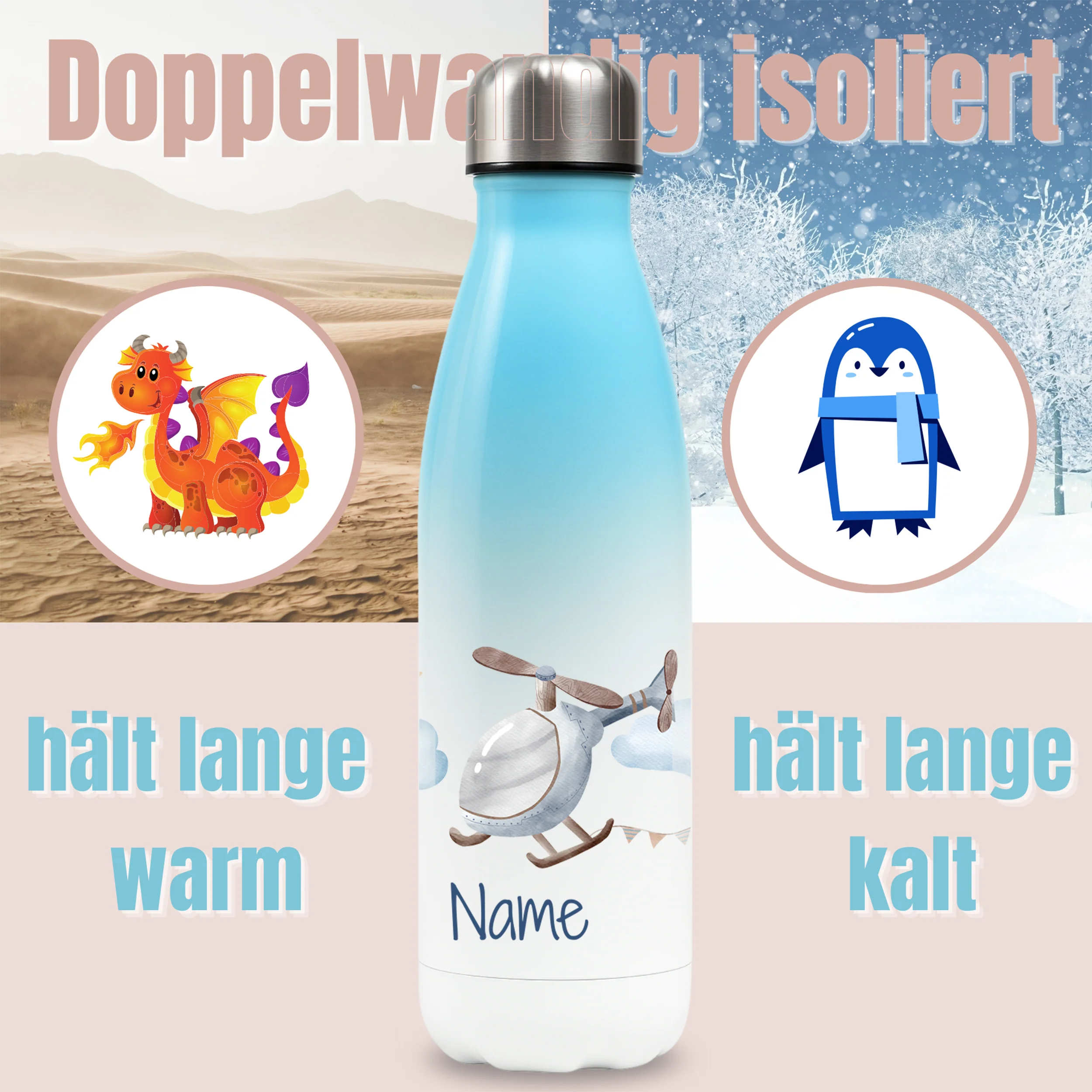 Thermosflasche mit Hubschrauber - Image 3