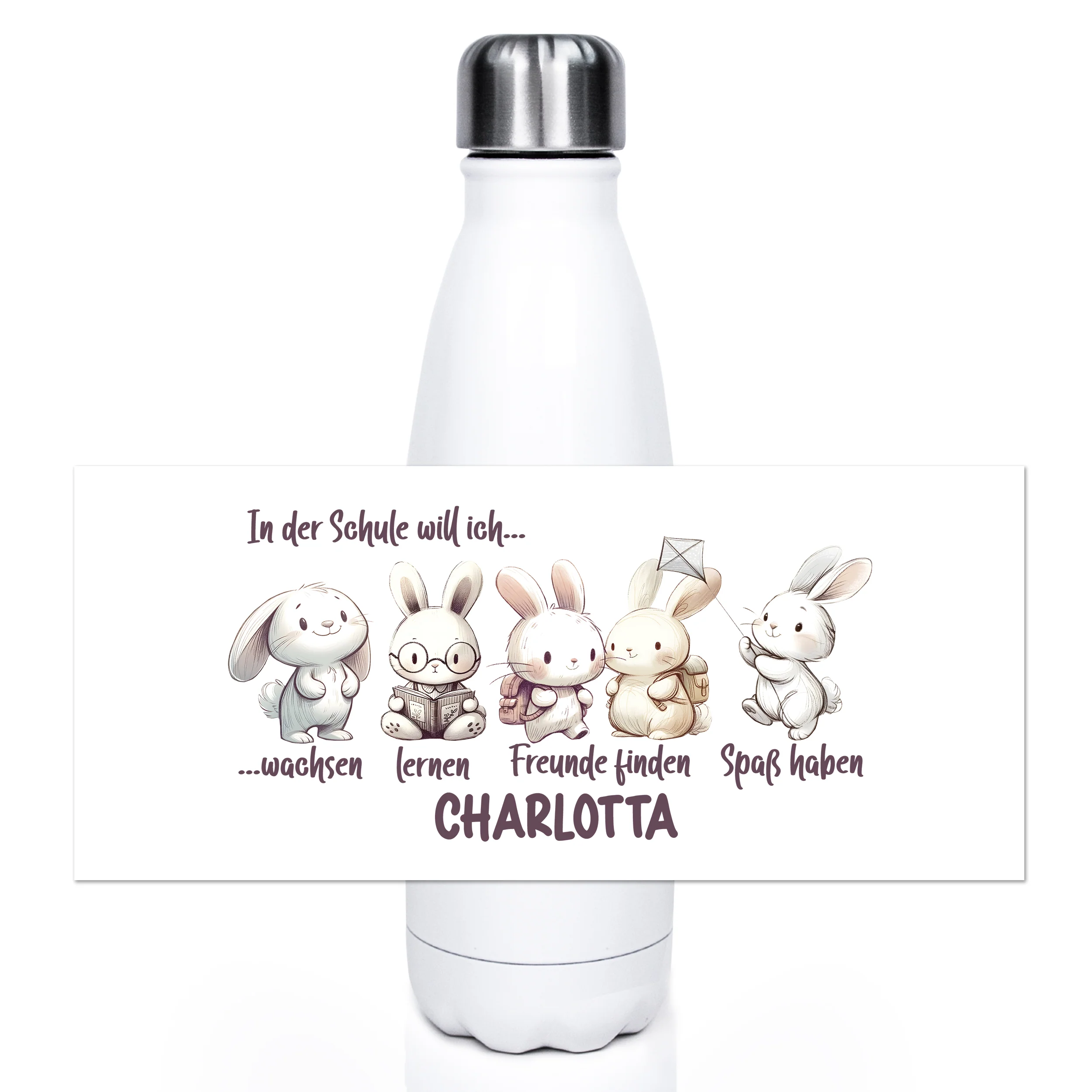 Thermosflasche mit niedlichen Hasen - Für die besten Freundschaften - Image 3