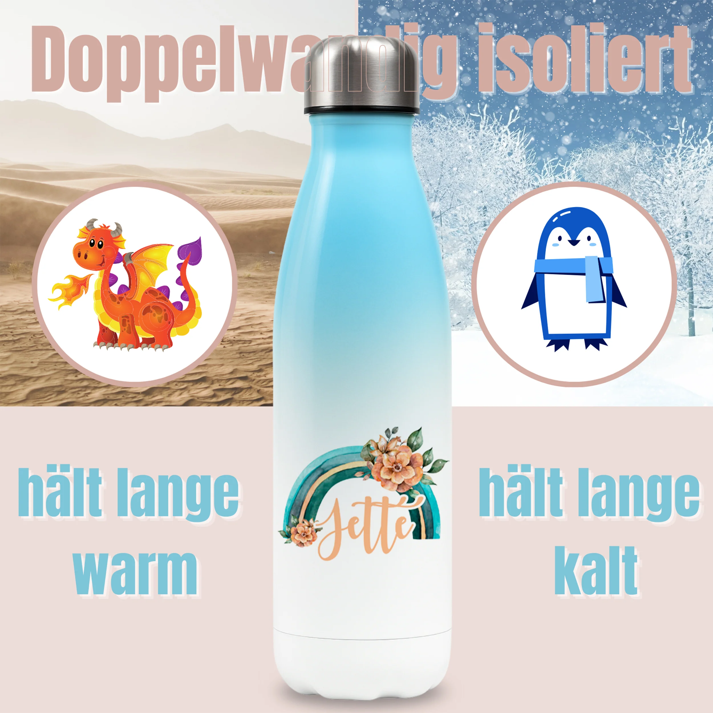 Thermosflasche Regenbogen - Image 3