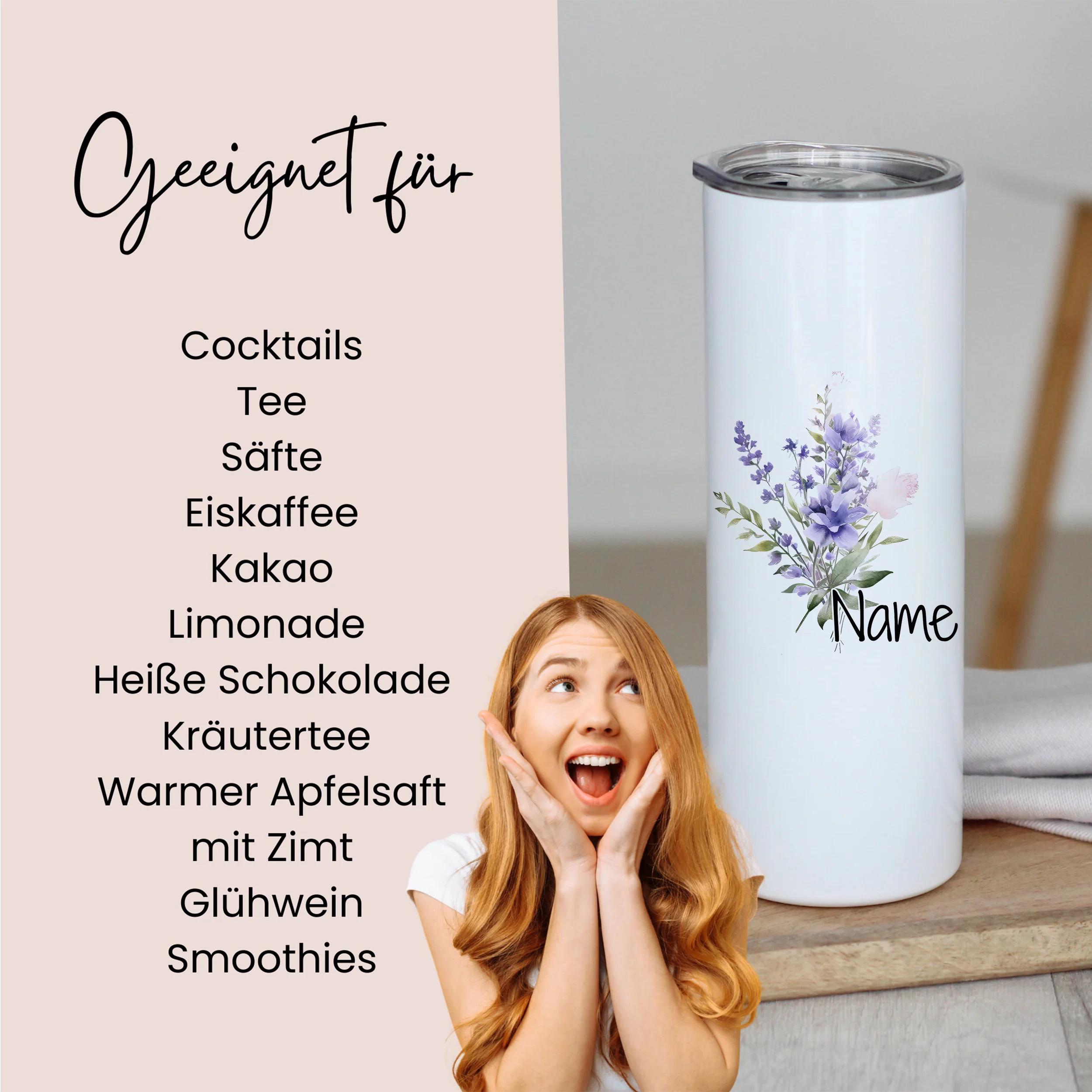 Trinkbecher mit blühenden Blumen - Image 3