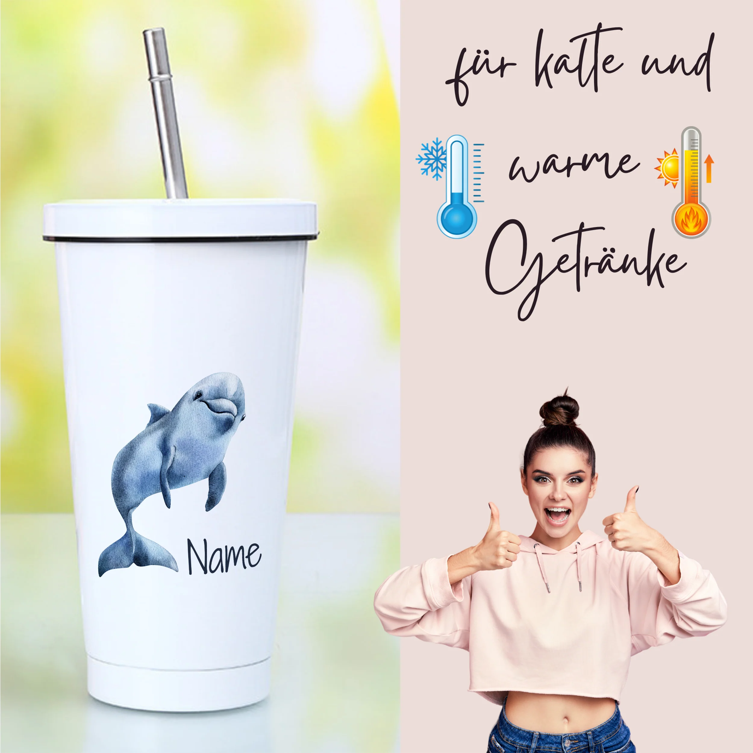 Trinkbecher mit Delfin - Image 3