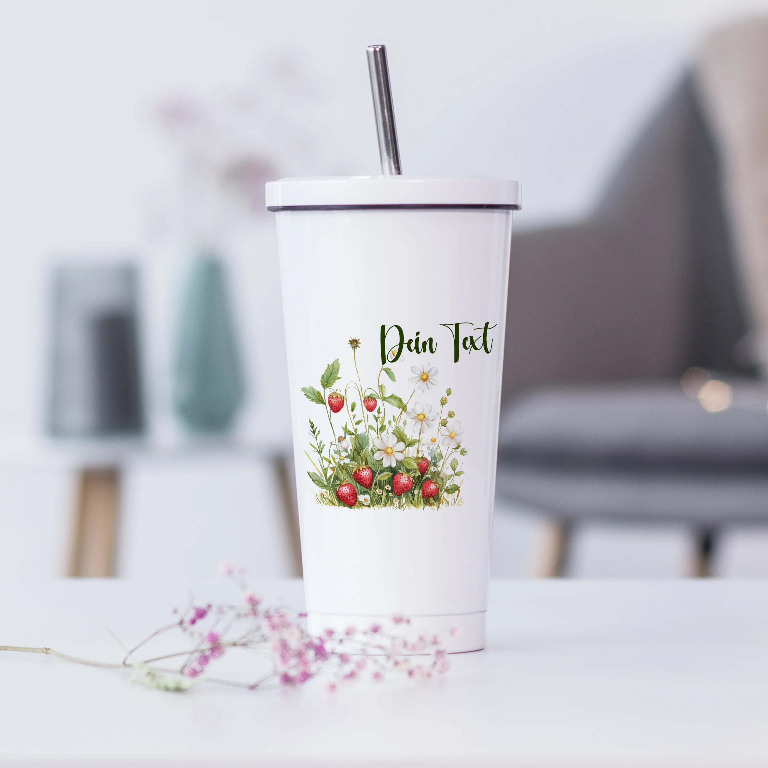 Trinkbecher mit Erdbeeren - Image 2