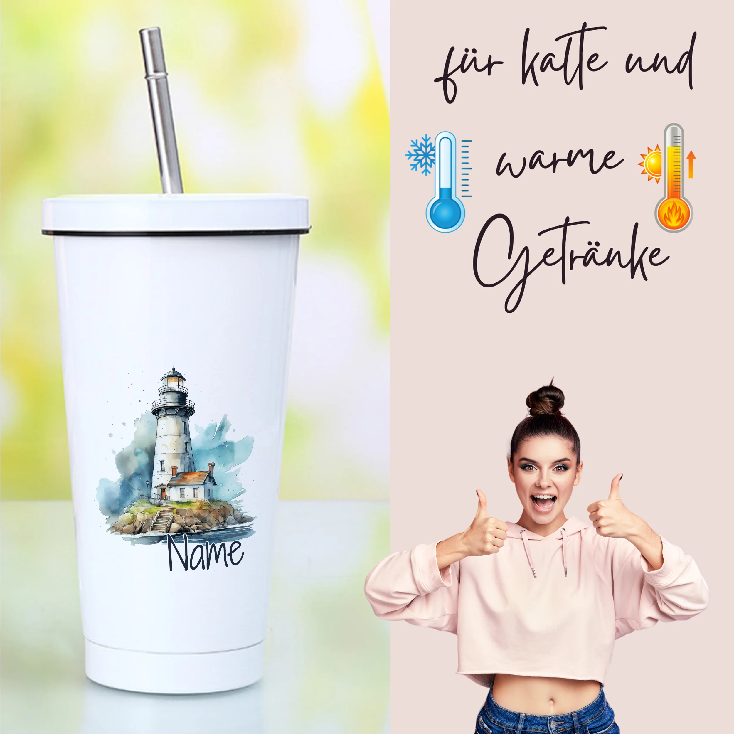 Trinkbecher mit Leuchtturm - Image 3