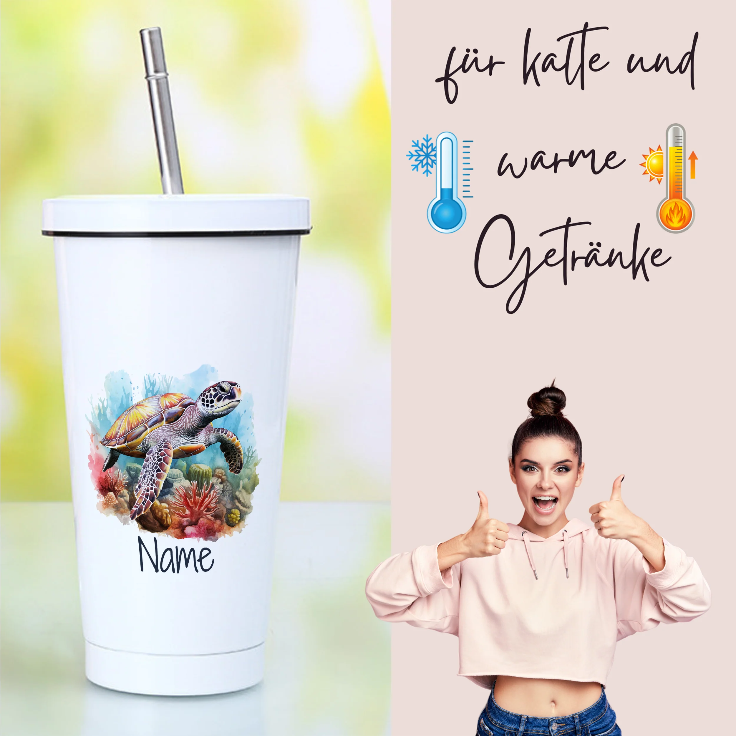 Trinkbecher mit Schildkröte - Image 3