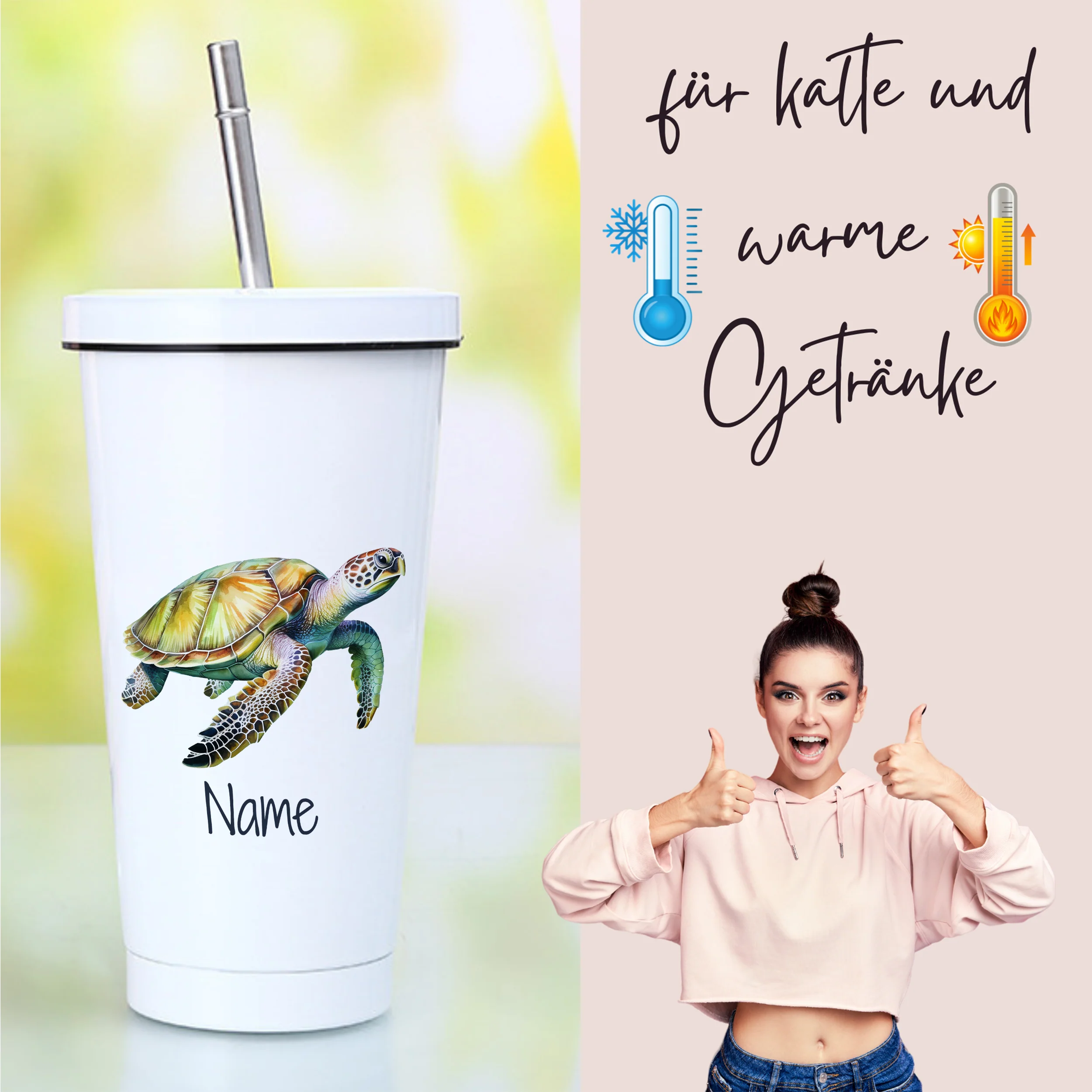 Trinkbecher mit Schildkröte - Image 3