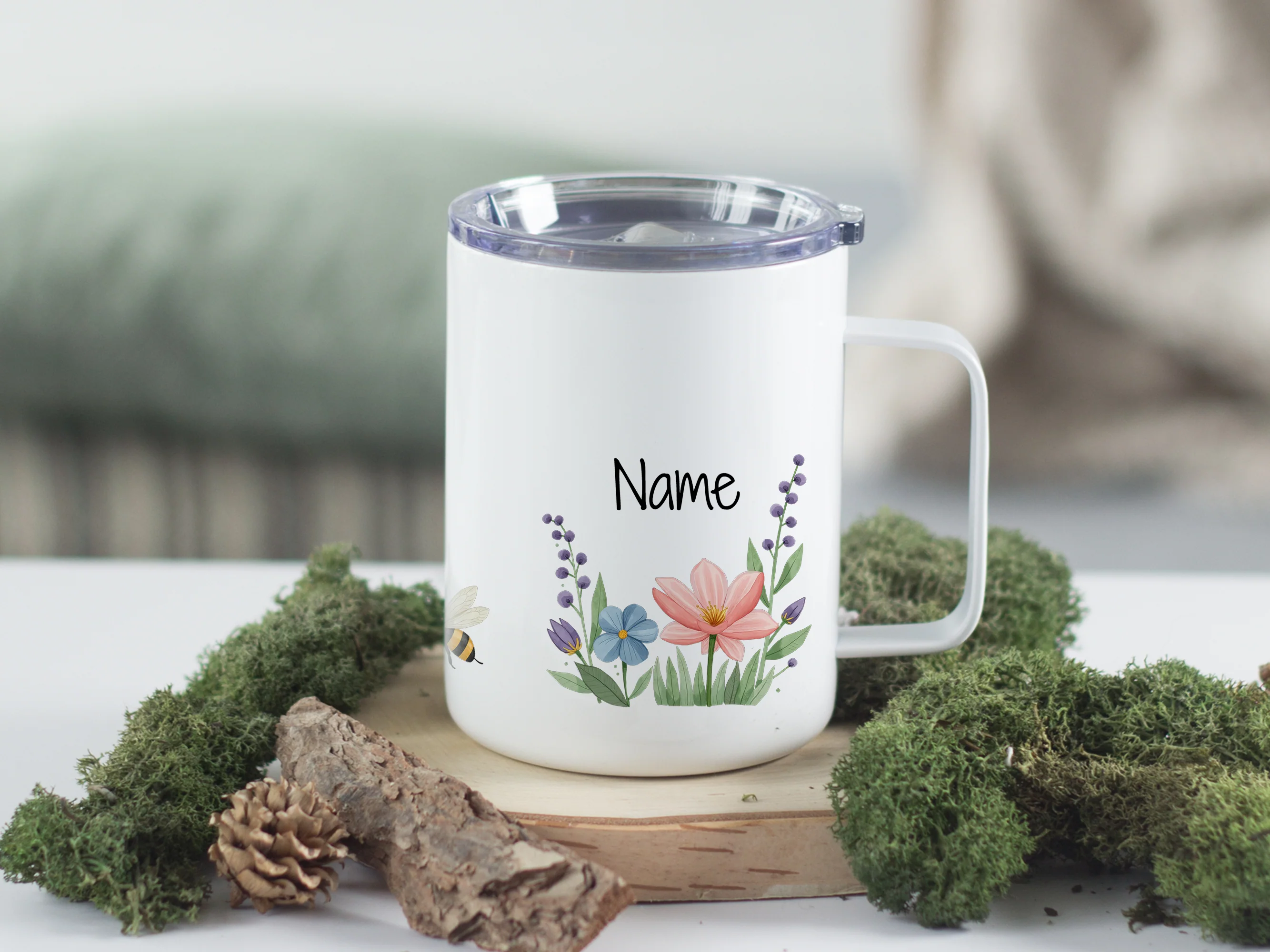 Wanderbecher mit Blumen - Für fröhliche Ausflüge - Image 4