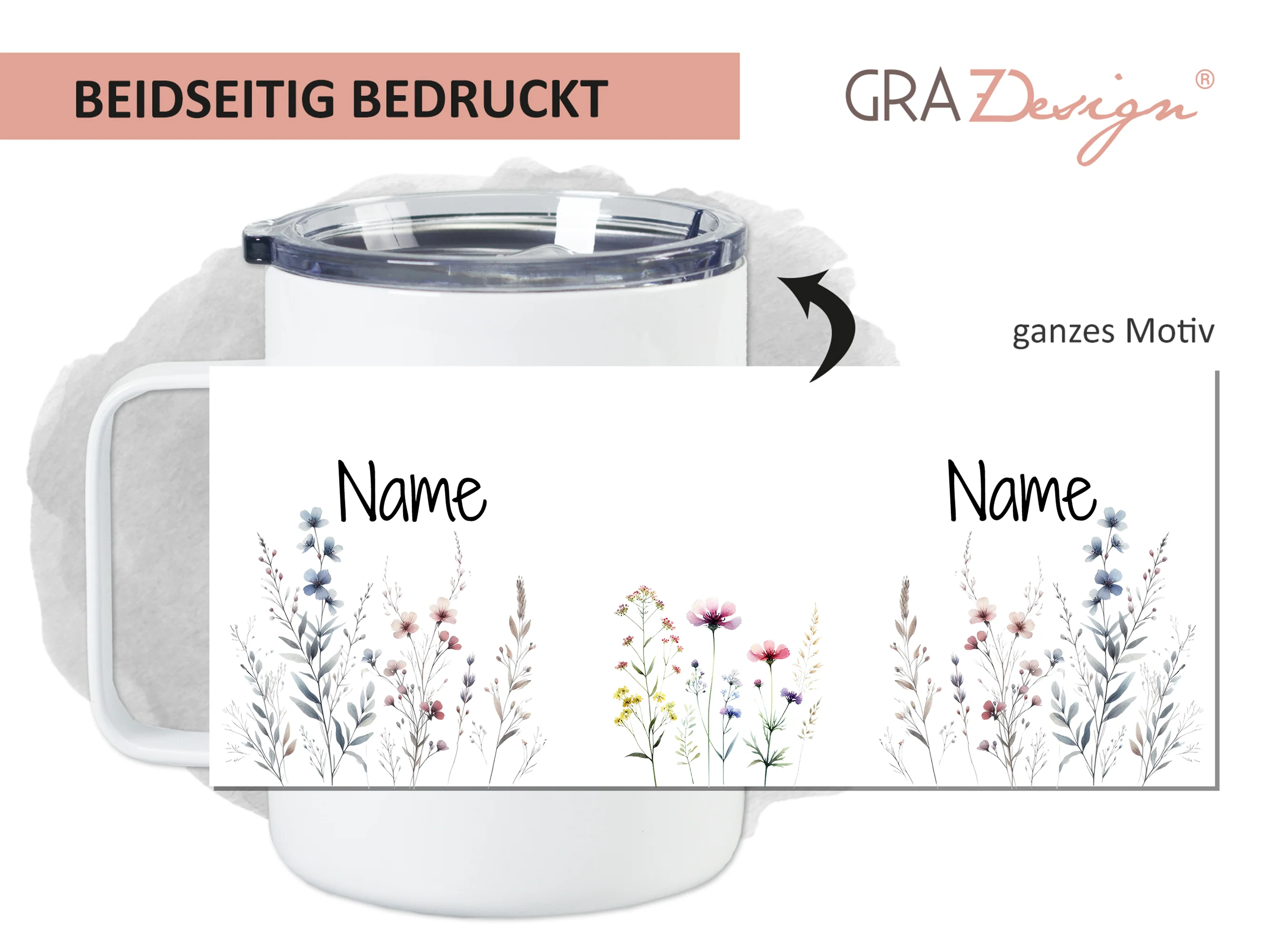 Wanderbecher mit Blumenmotiv - Für deine persönlichen Abenteuer - Image 2