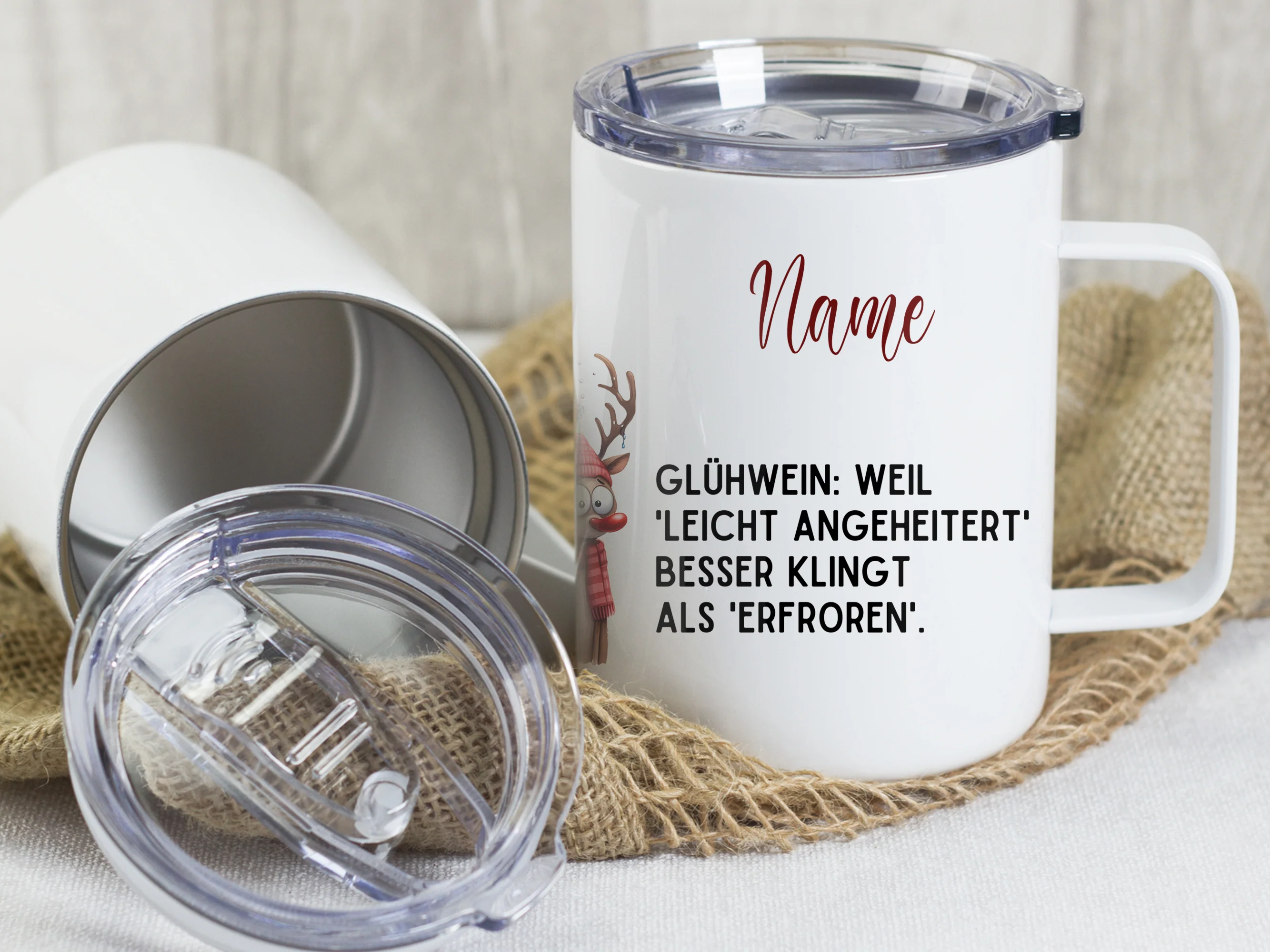 Wanderbecher mit Glühwein-Spruch - Für frohe Winterabende - Image 3