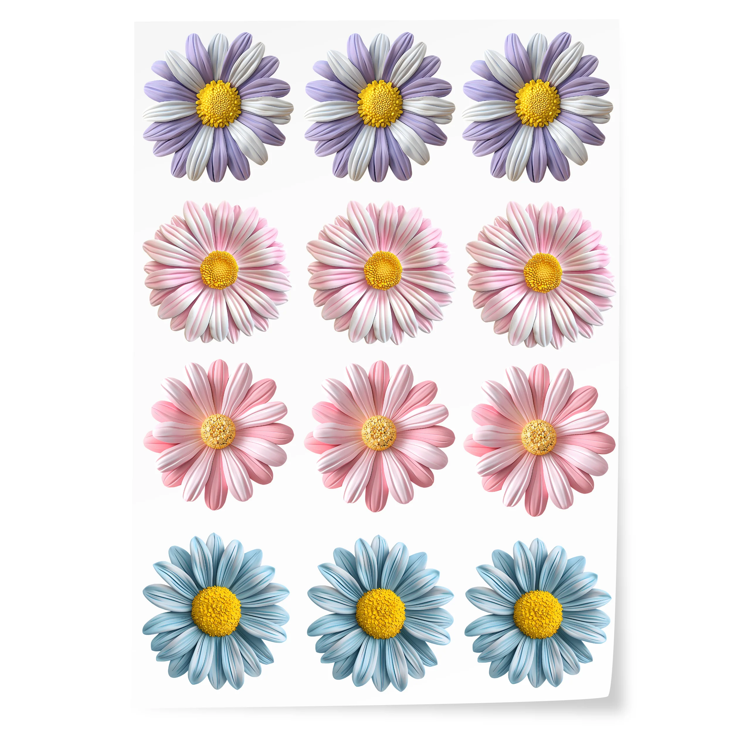 Wandtattoo 12 bunte Gänseblümchen - Image 3
