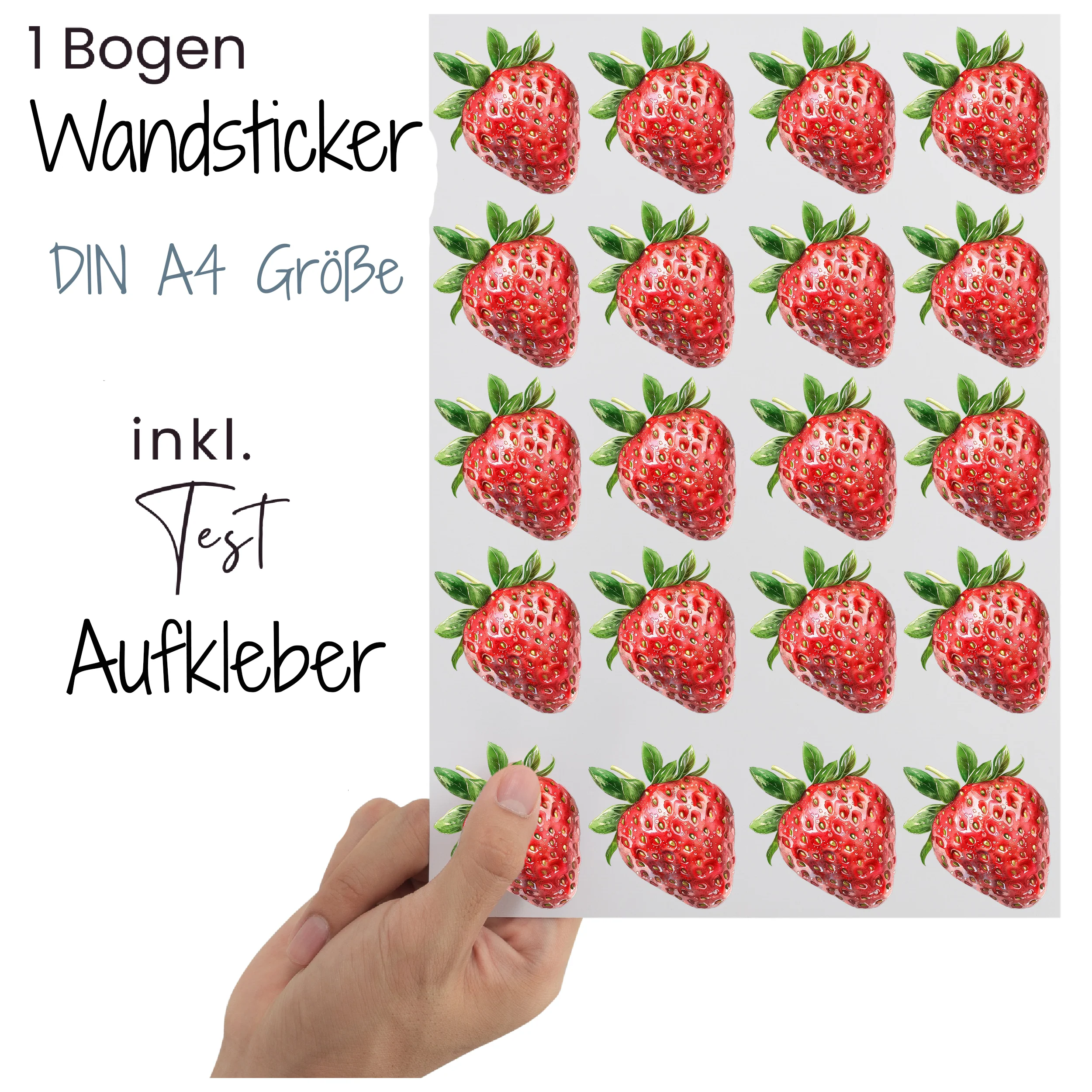 Wandtattoo 20 süße Erdbeeren - Image 2