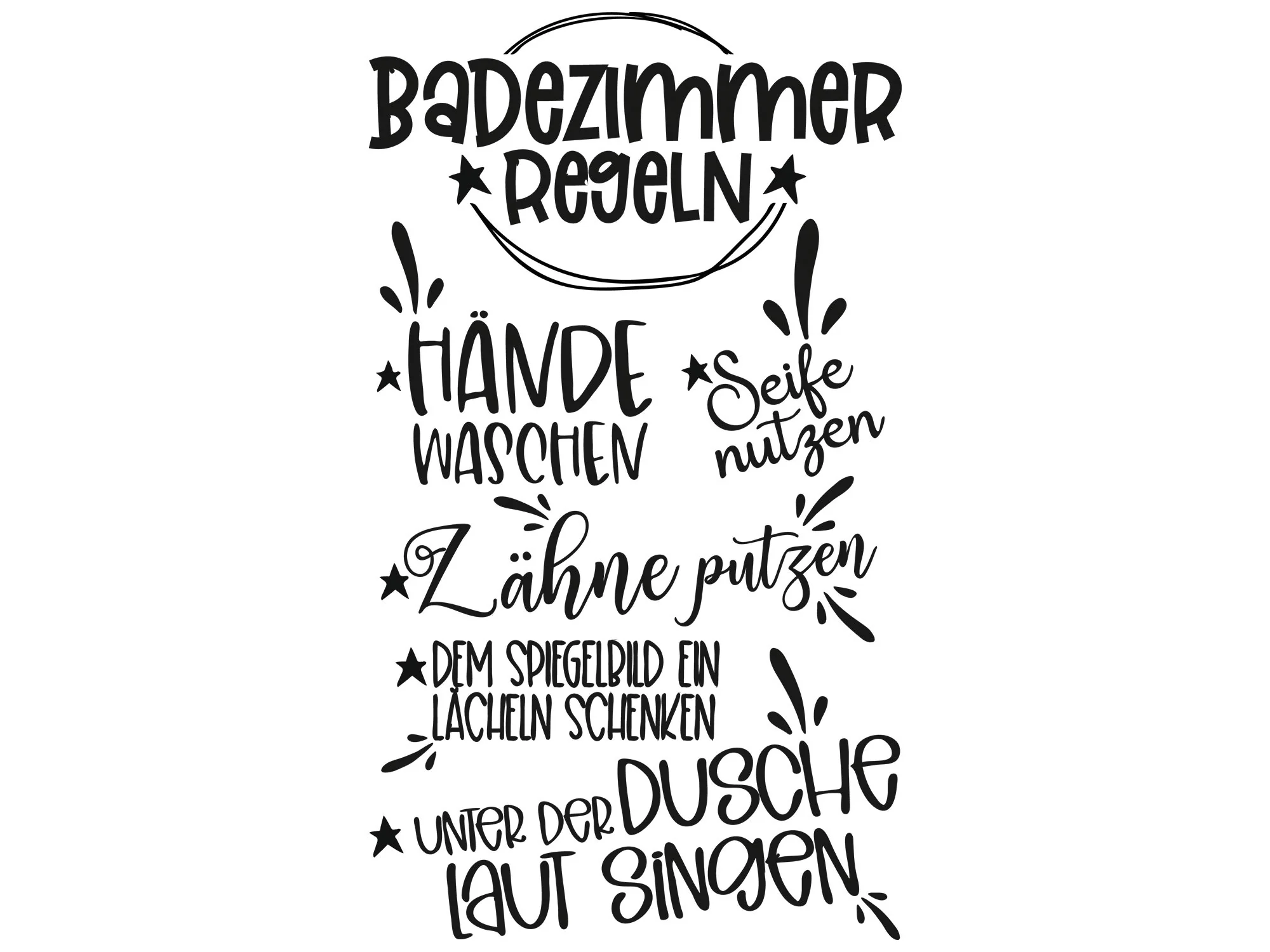 Wandtattoo „Badezimmer Regeln“ - Image 2