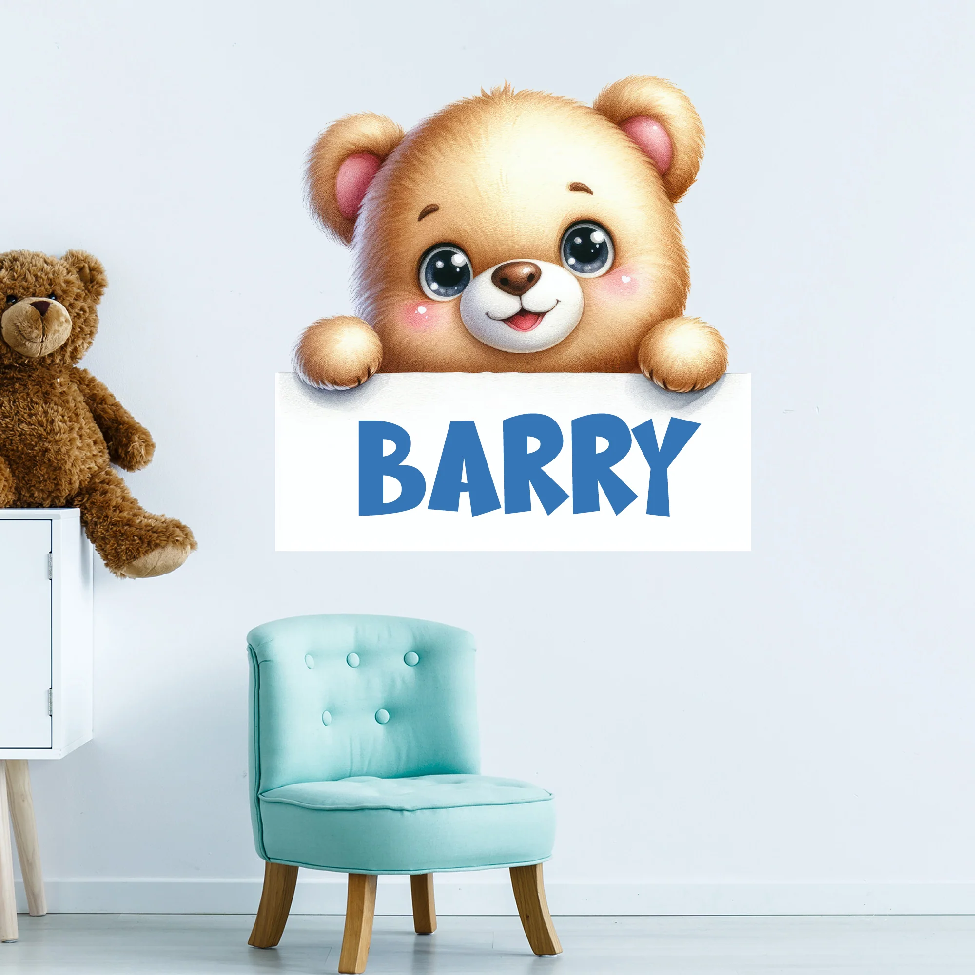 Wandtattoo Bär mit Namen - Für ein fröhliches Kinderzimmer - Image 4