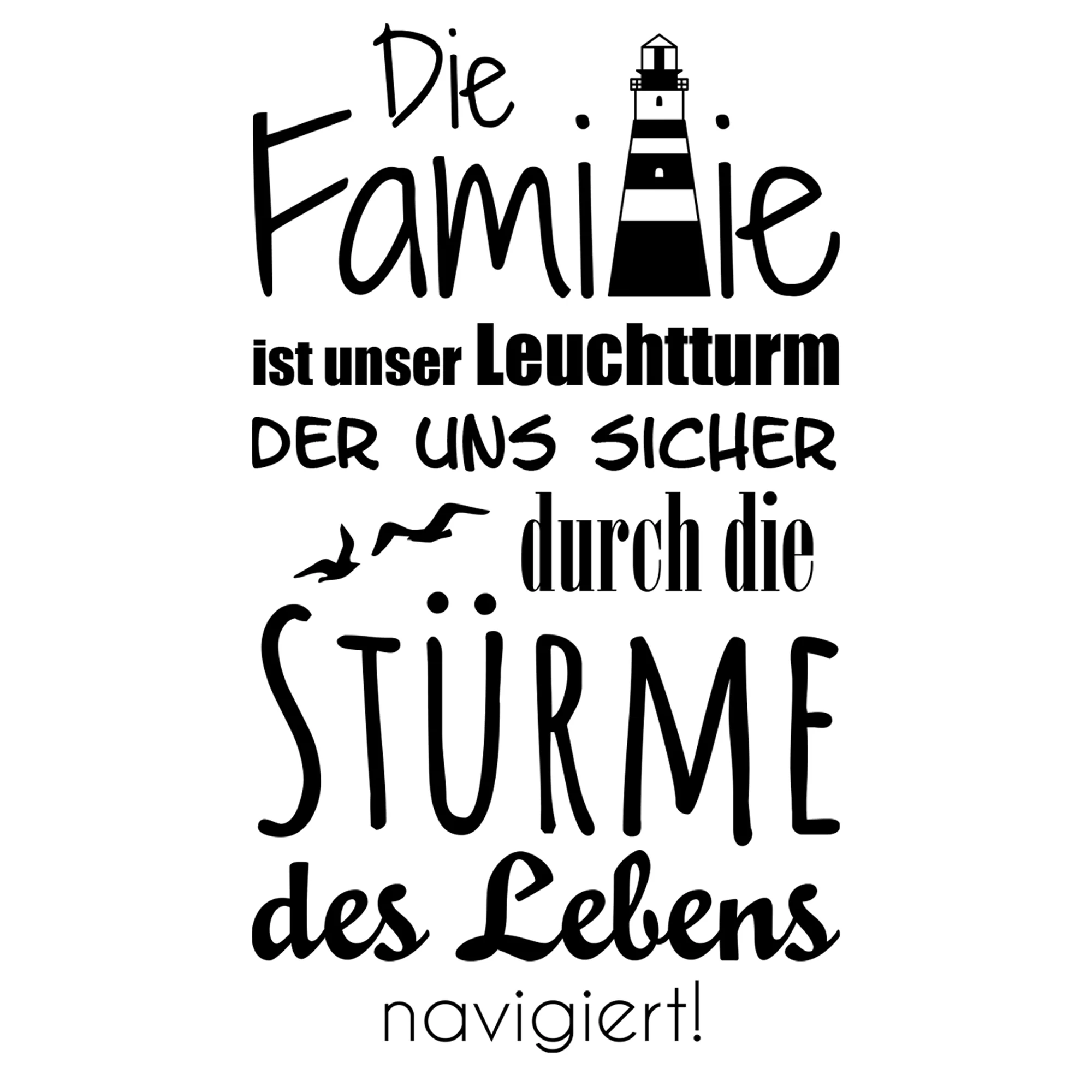 Wandtattoo „Die Familie ist unser Leuchtturm“ - Image 2
