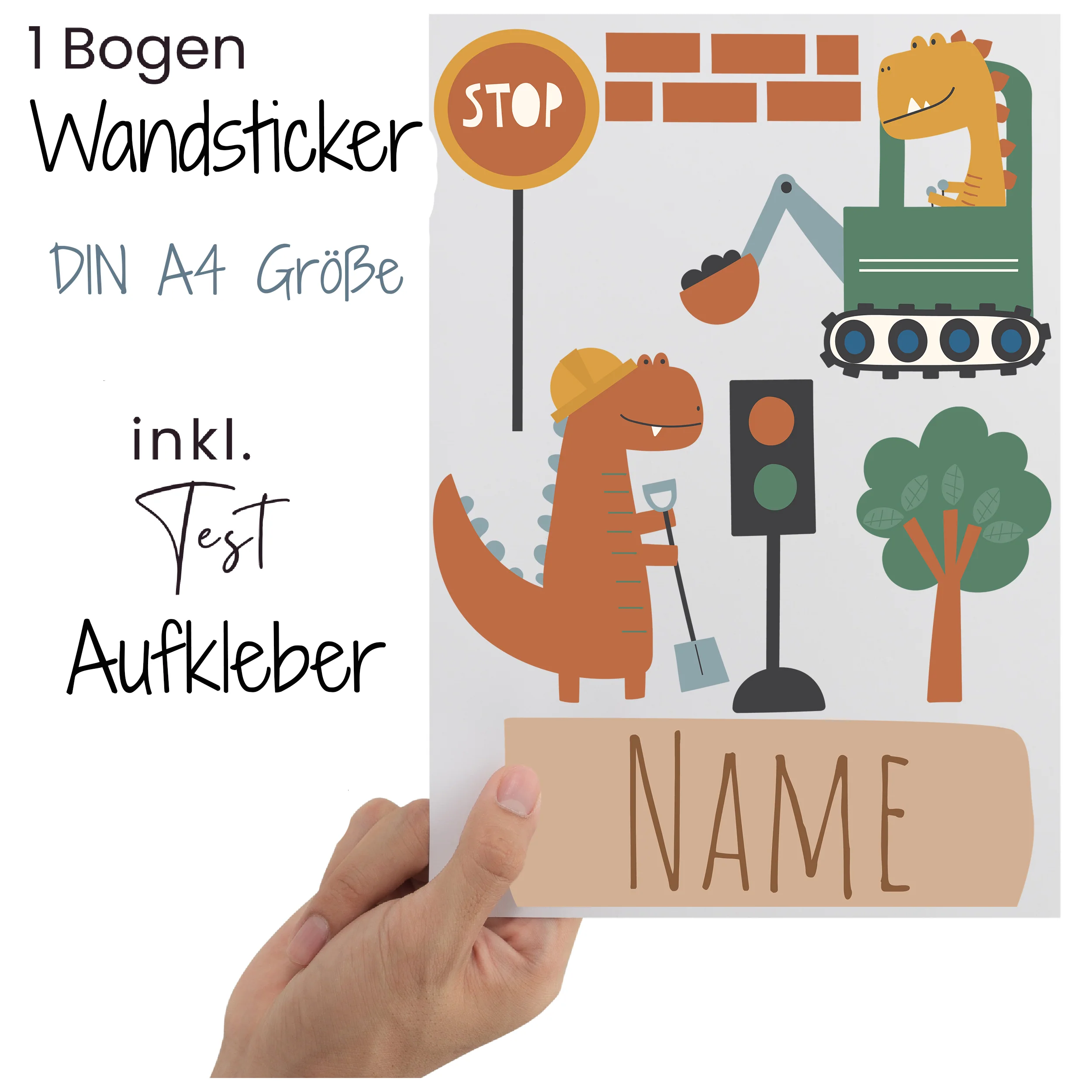 Wandtattoo Dinosaurier mit Namen - Image 2